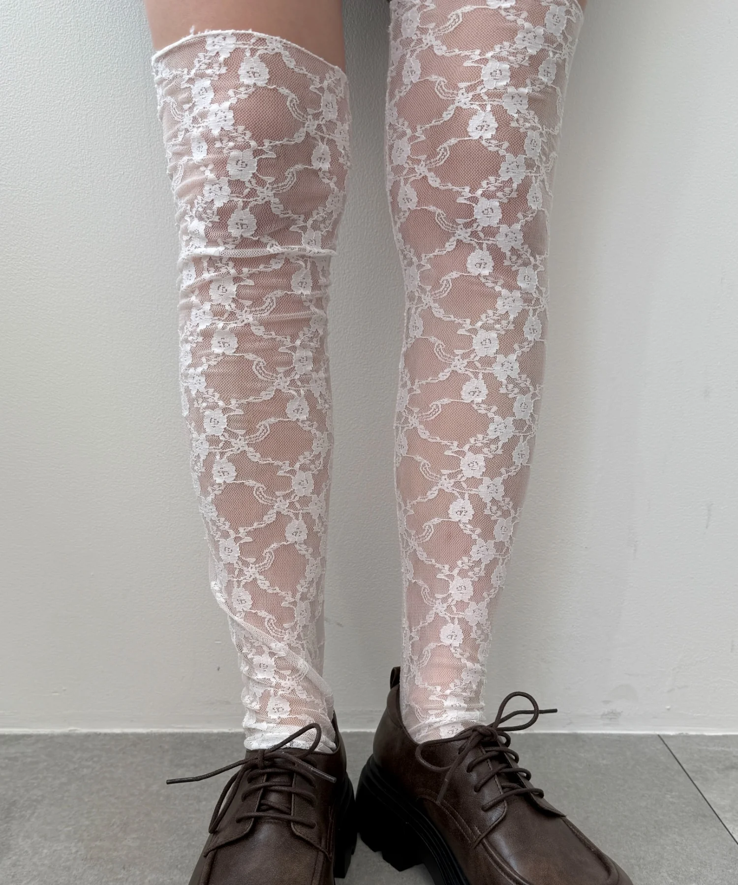 レースニーハイソックス(23-25cm) - Image 2