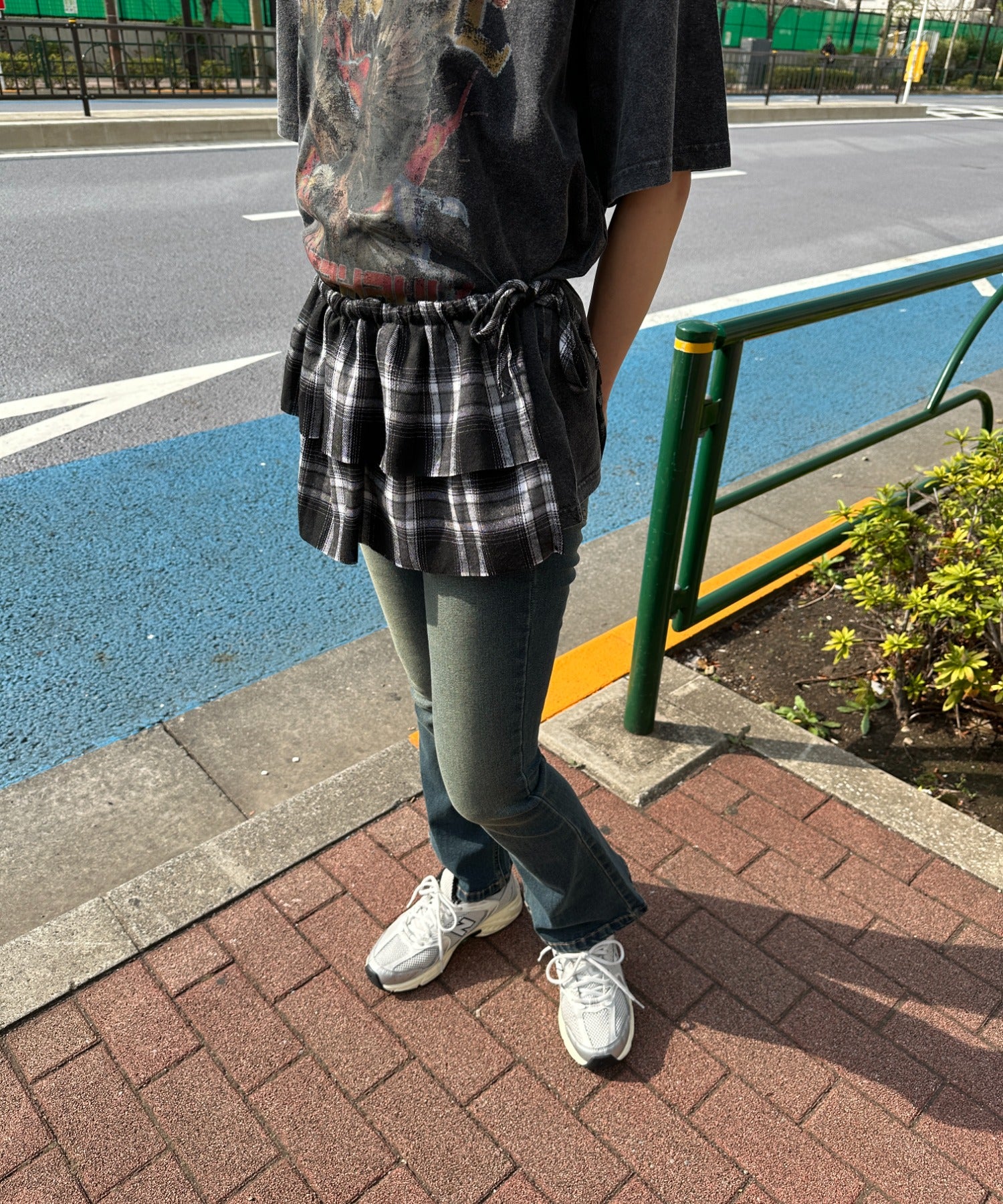 チェックラップスカート - Image 6