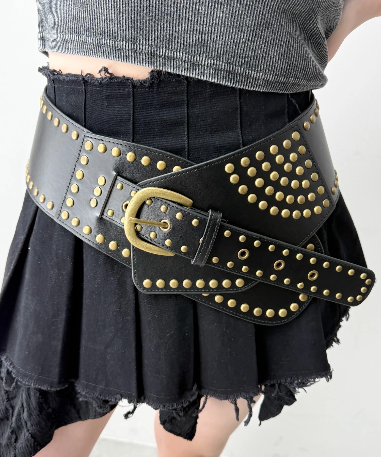 Lスタッズワイドサッシュベルト - Image 2