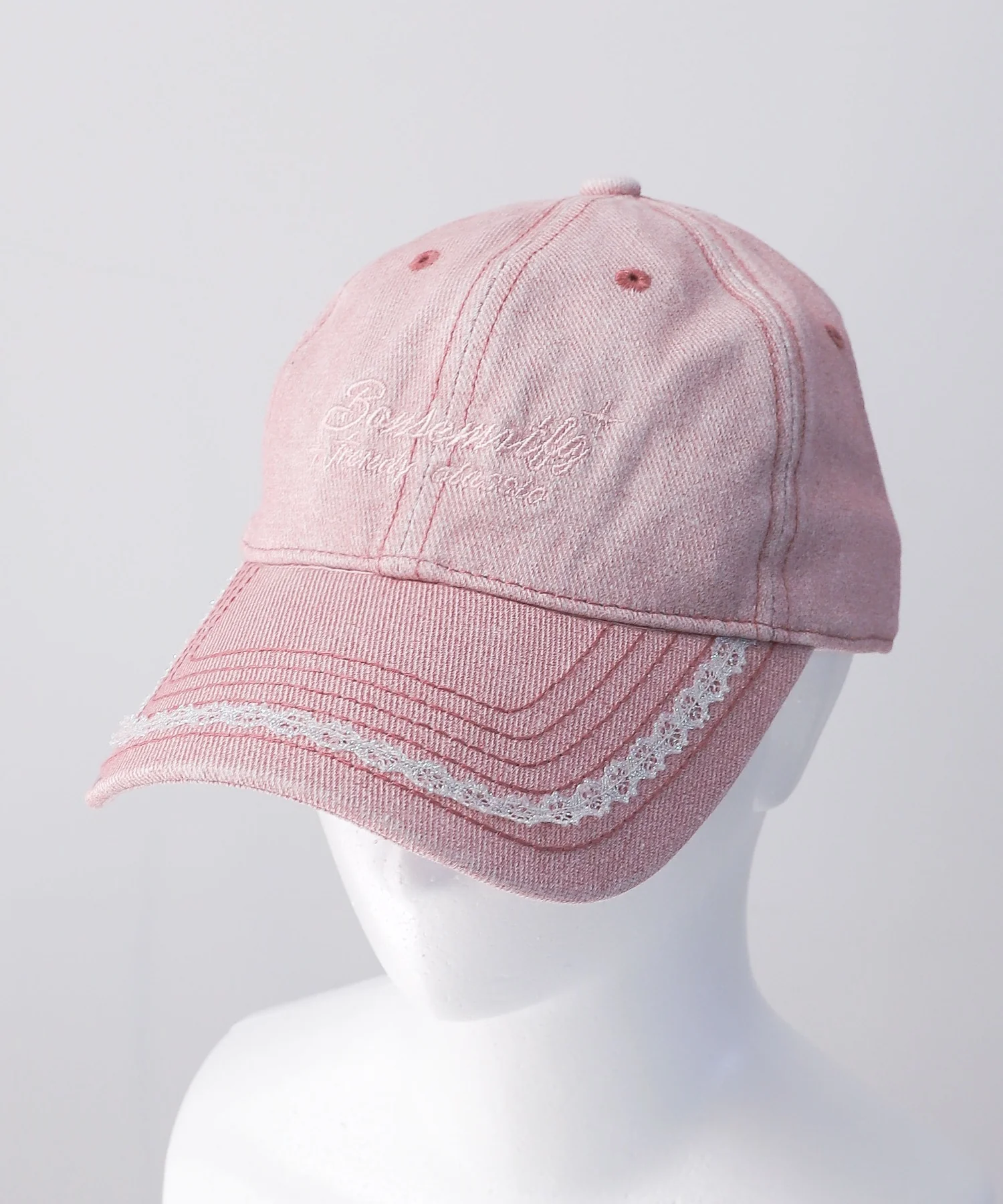 ラメレース付ロゴ刺繍キャップ - Image 2