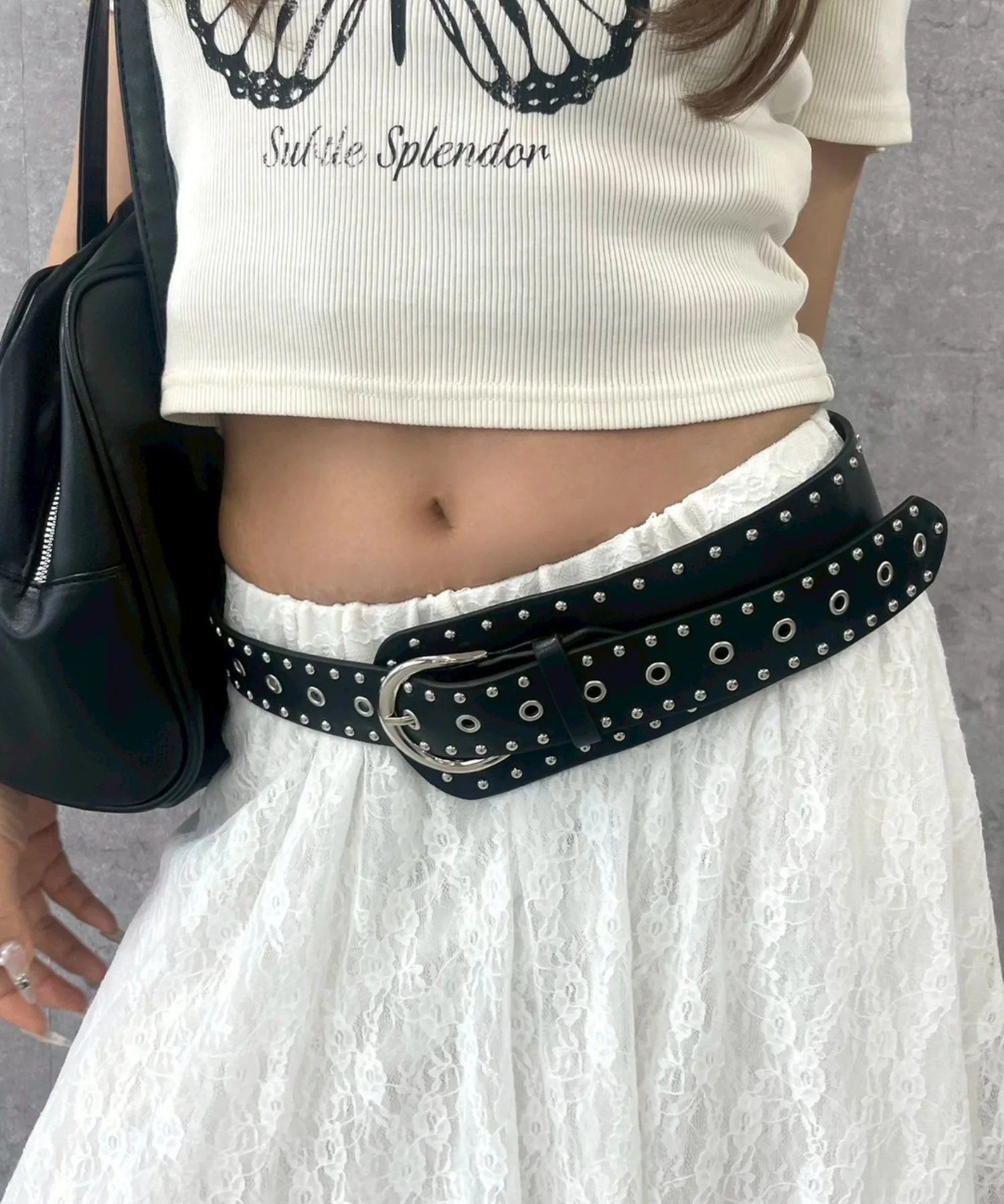 Lスタッズデザインサッシュベルト - Image 5