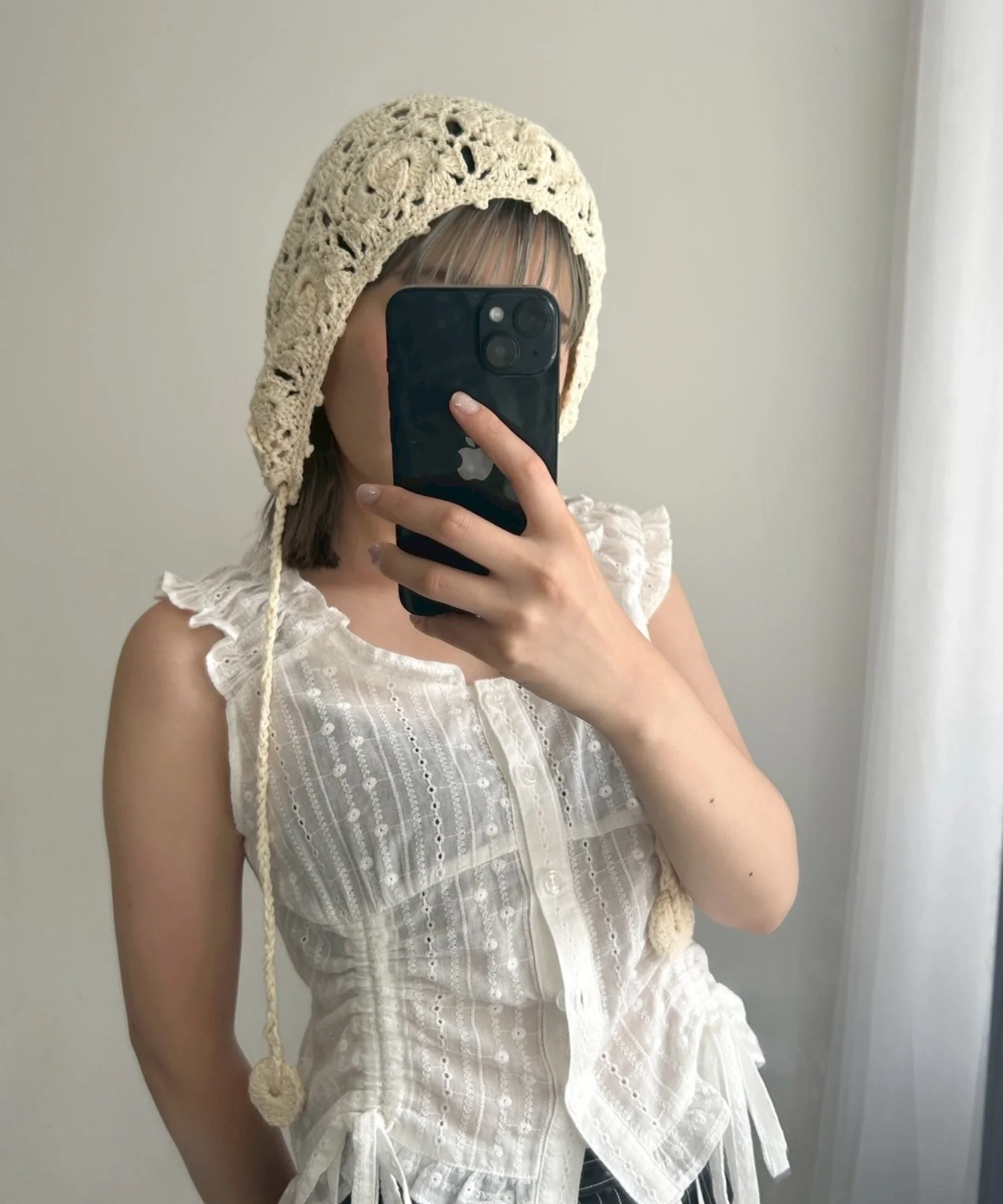 紐付きクロシェハット - Image 3