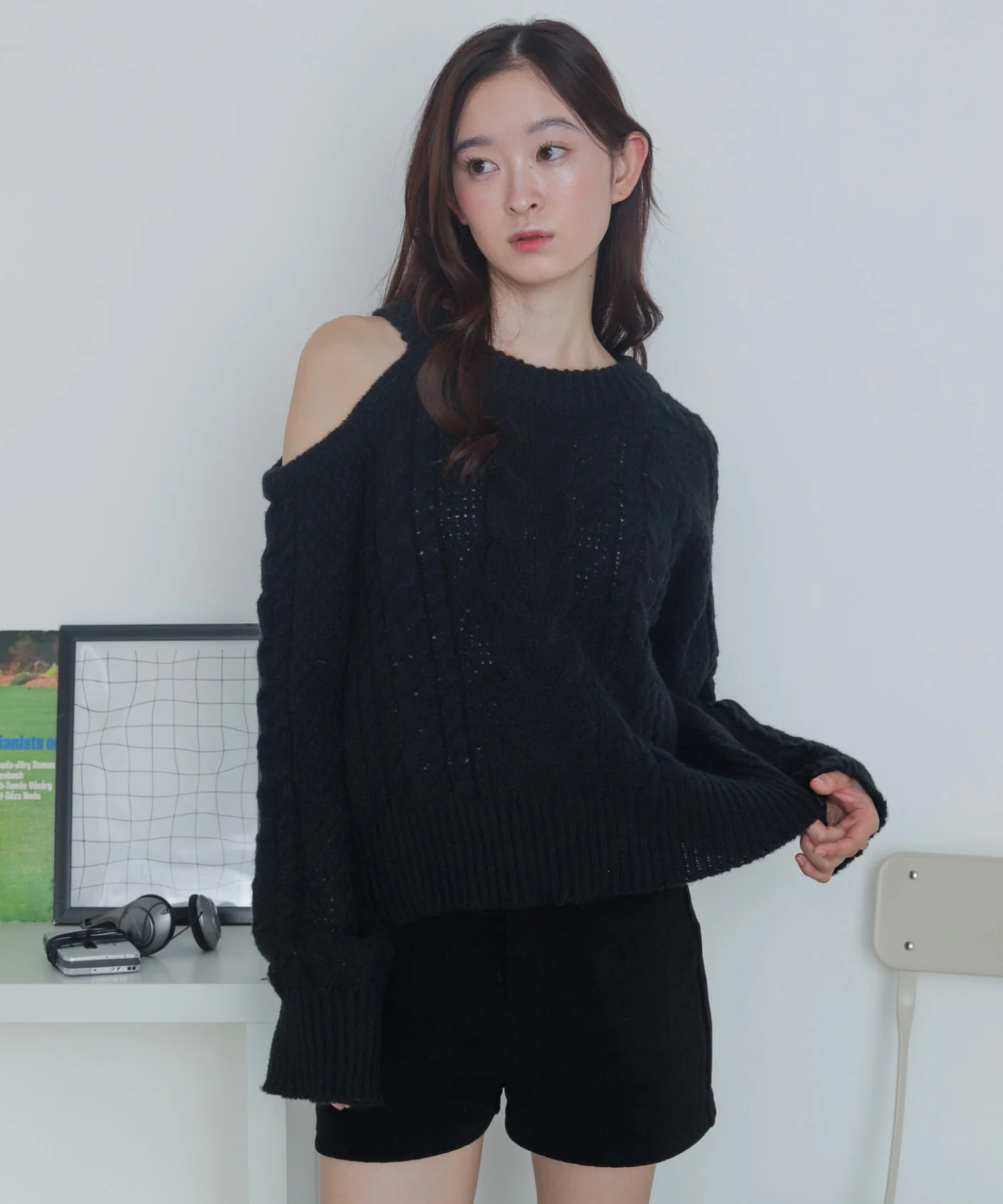 ショルダーケーブルニット - Image 2