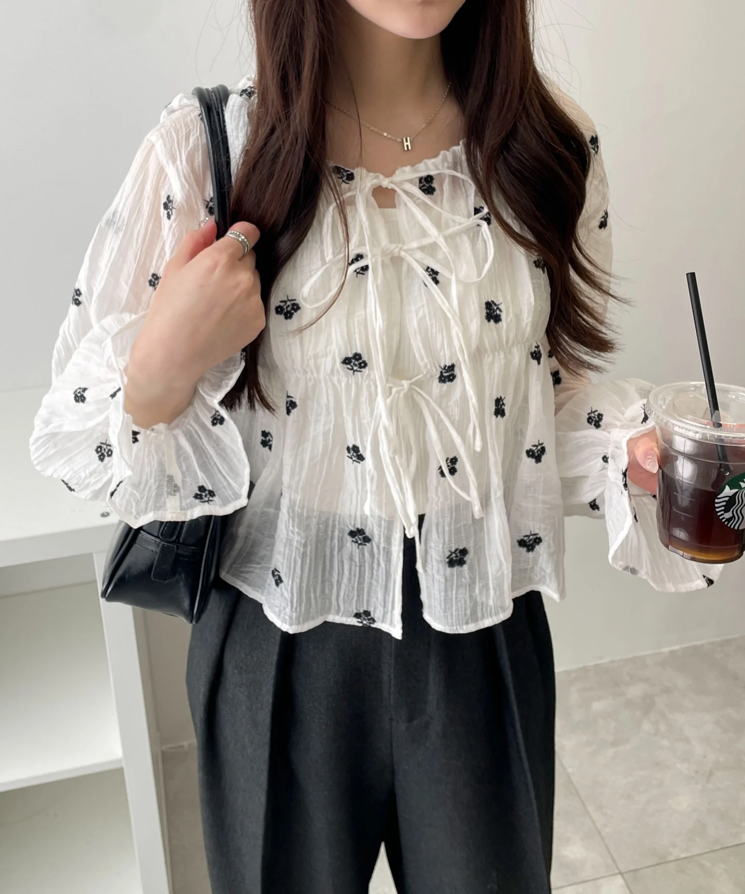 楊柳刺繍ブラウス - Image 5