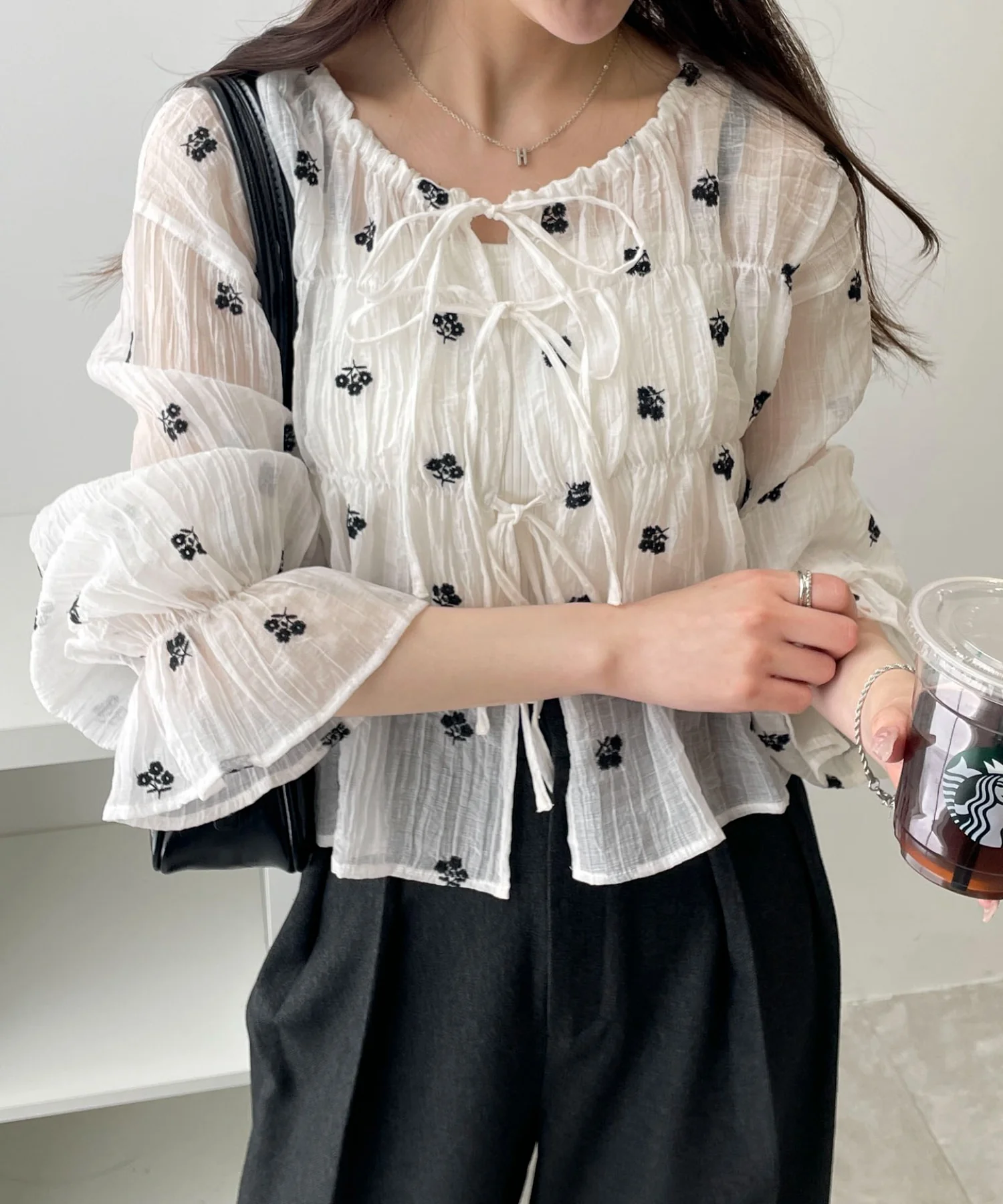 楊柳刺繍ブラウス - Image 6