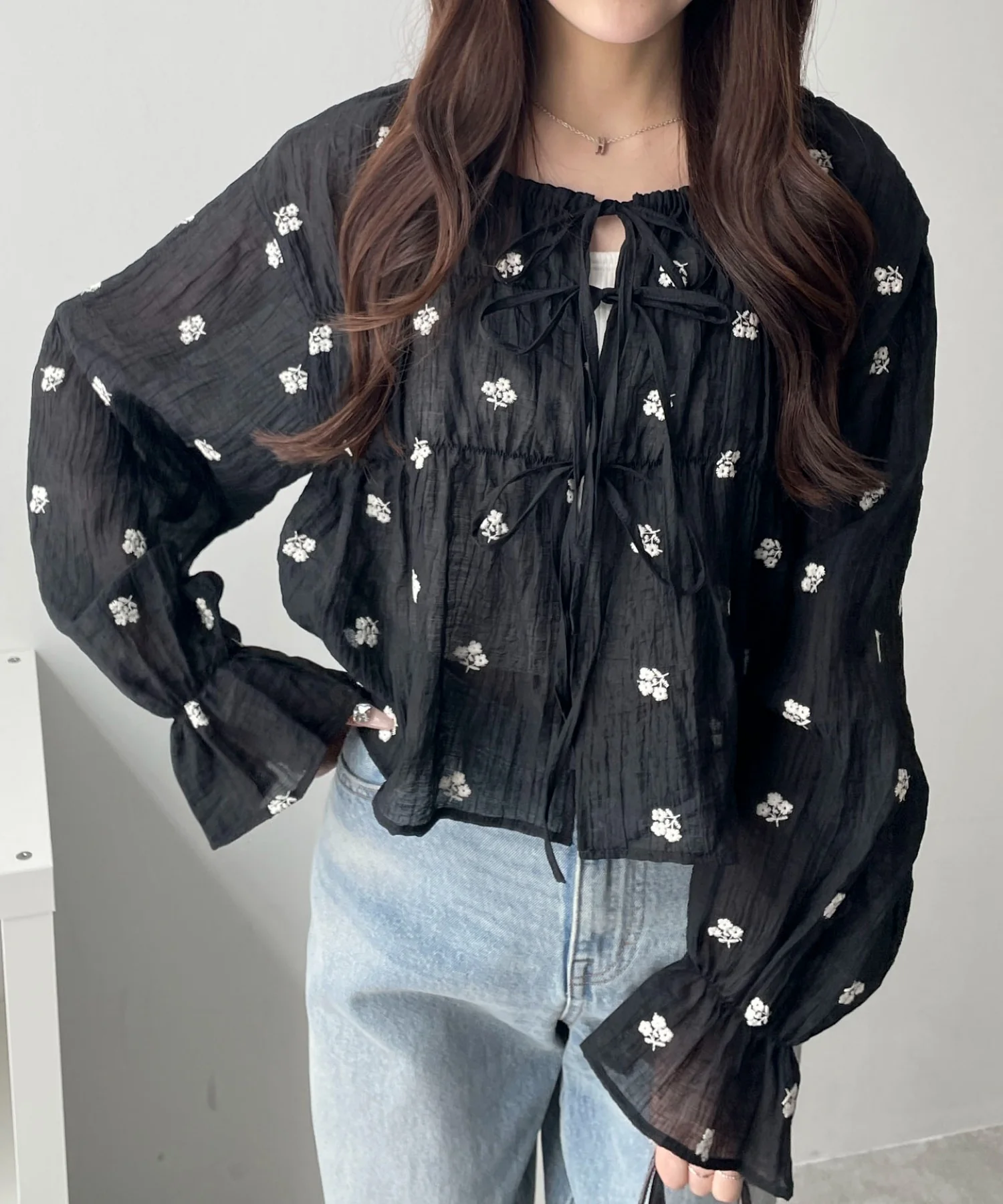 楊柳刺繍ブラウス - Image 8
