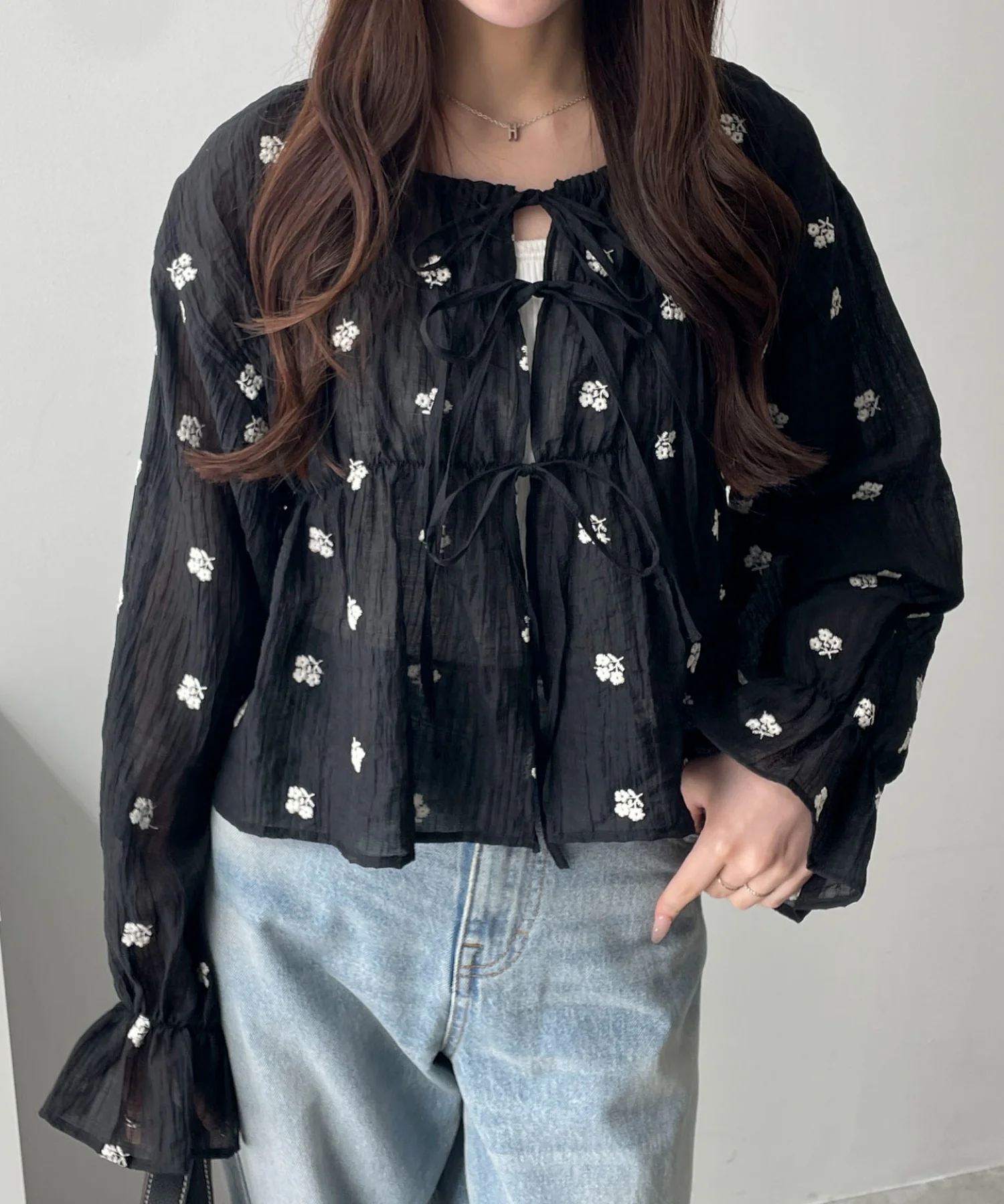 楊柳刺繍ブラウス - Image 9
