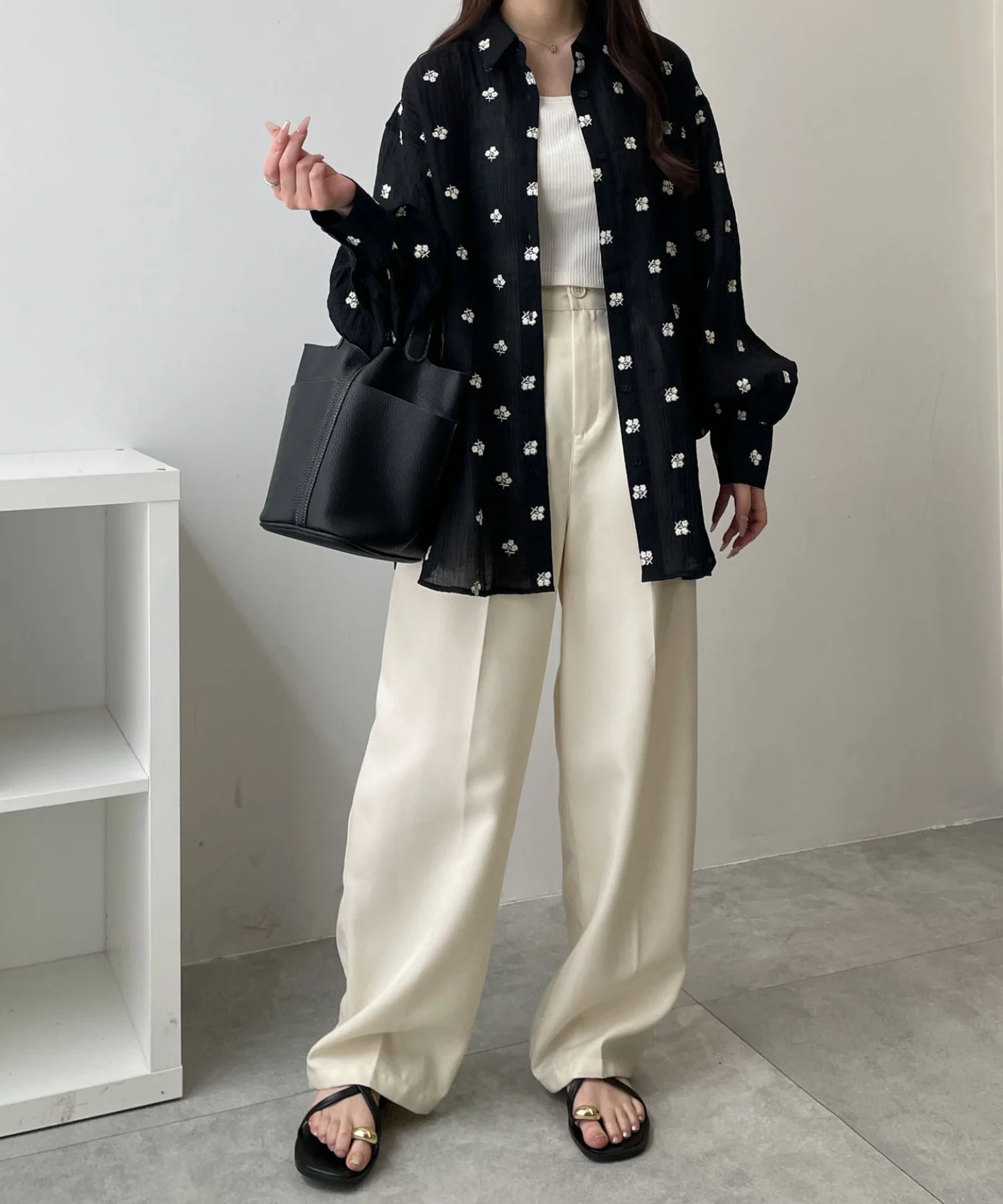 楊柳刺繍BIGシャツ - Image 11