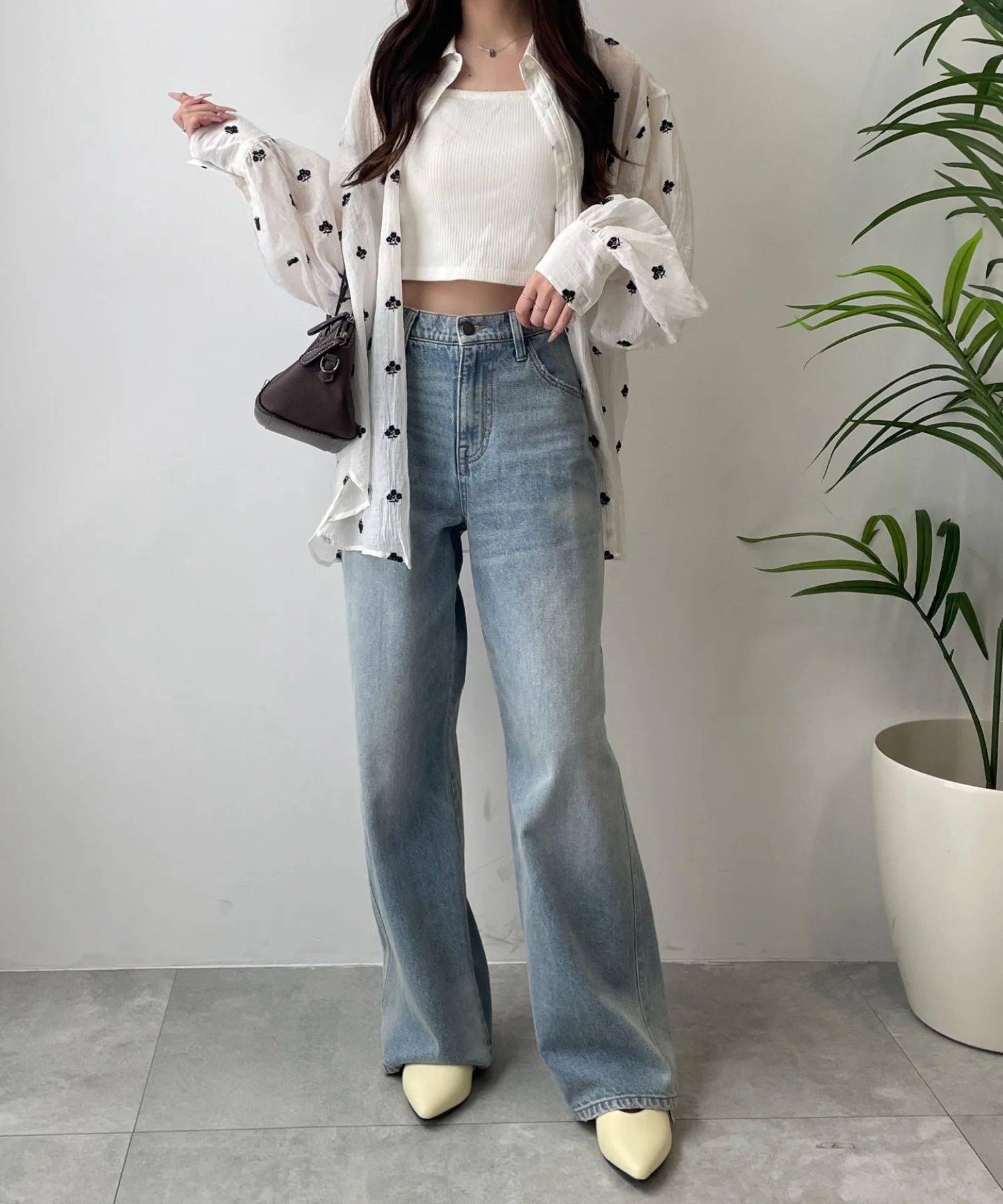 楊柳刺繍BIGシャツ - Image 3