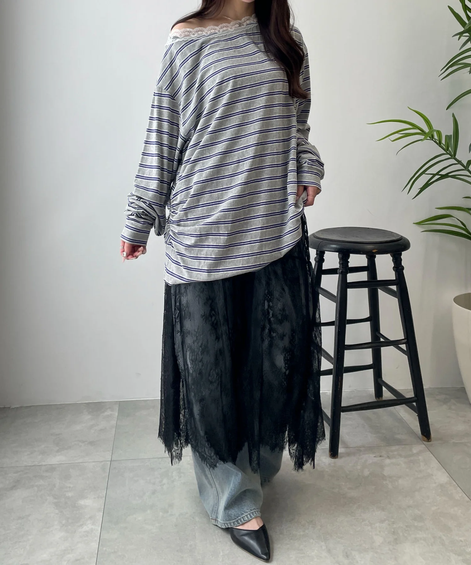 レース切替ロングスカート - Image 16