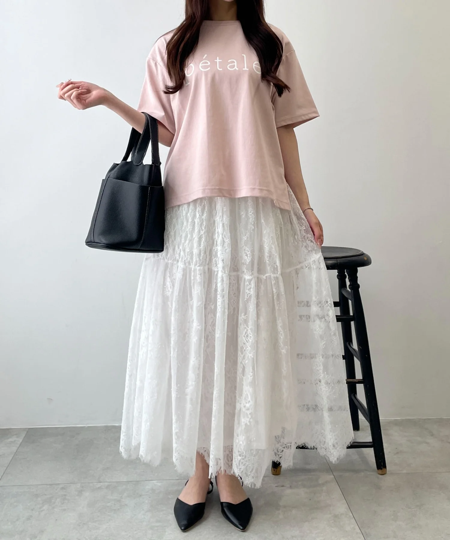 レース切替ロングスカート - Image 6