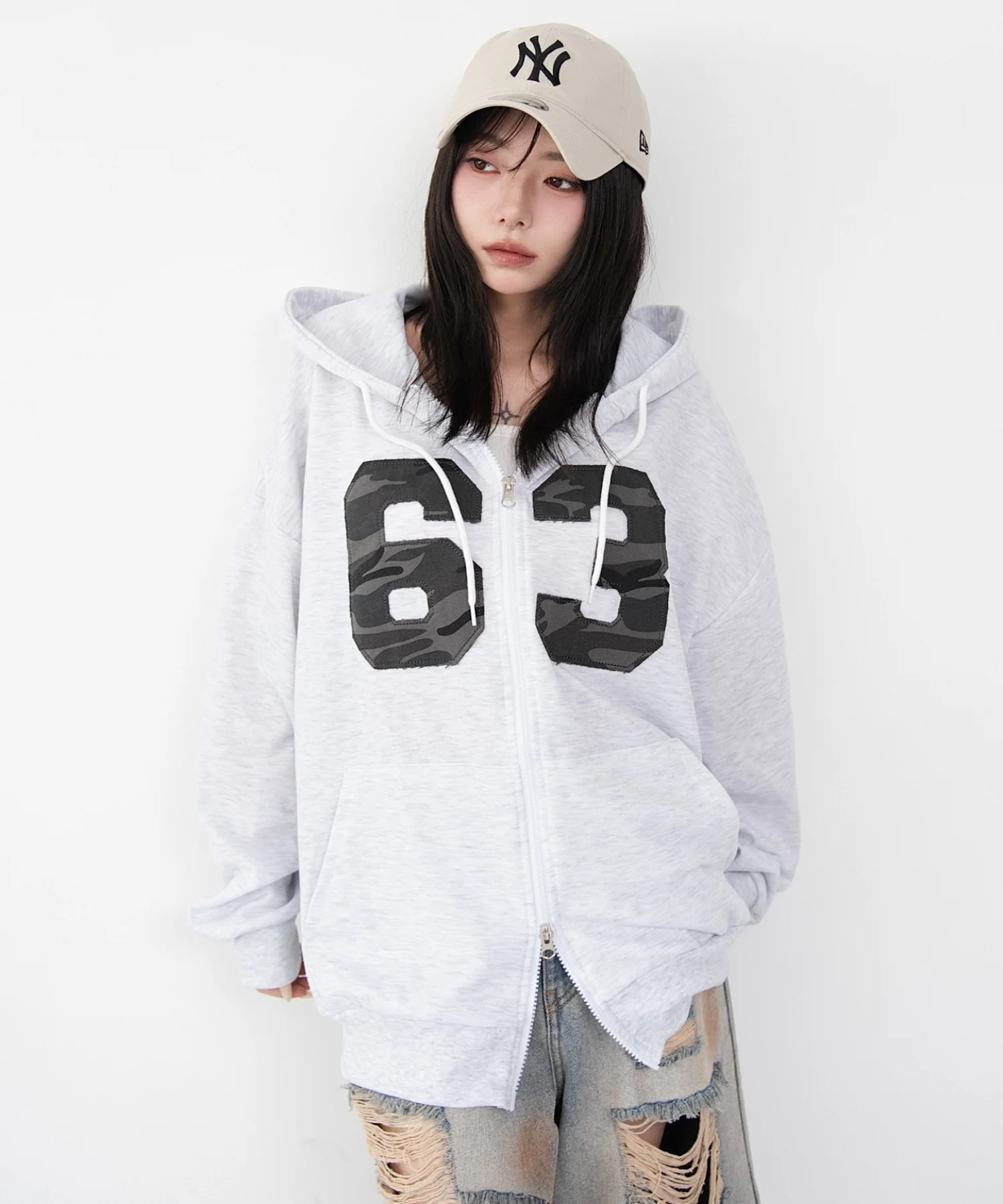 カモフラナンバリングジップパーカー - Image 14