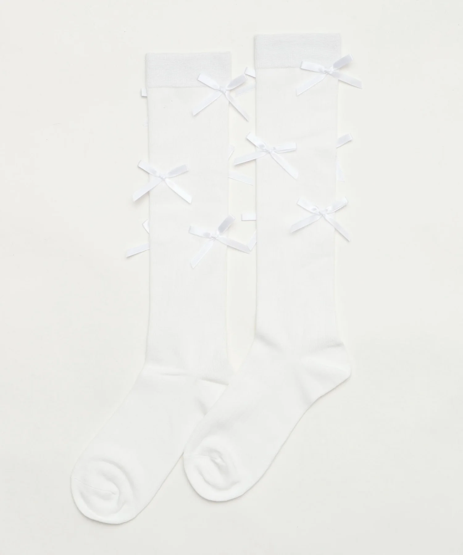 リボン付きハイソックス(23-25cm) - Image 4