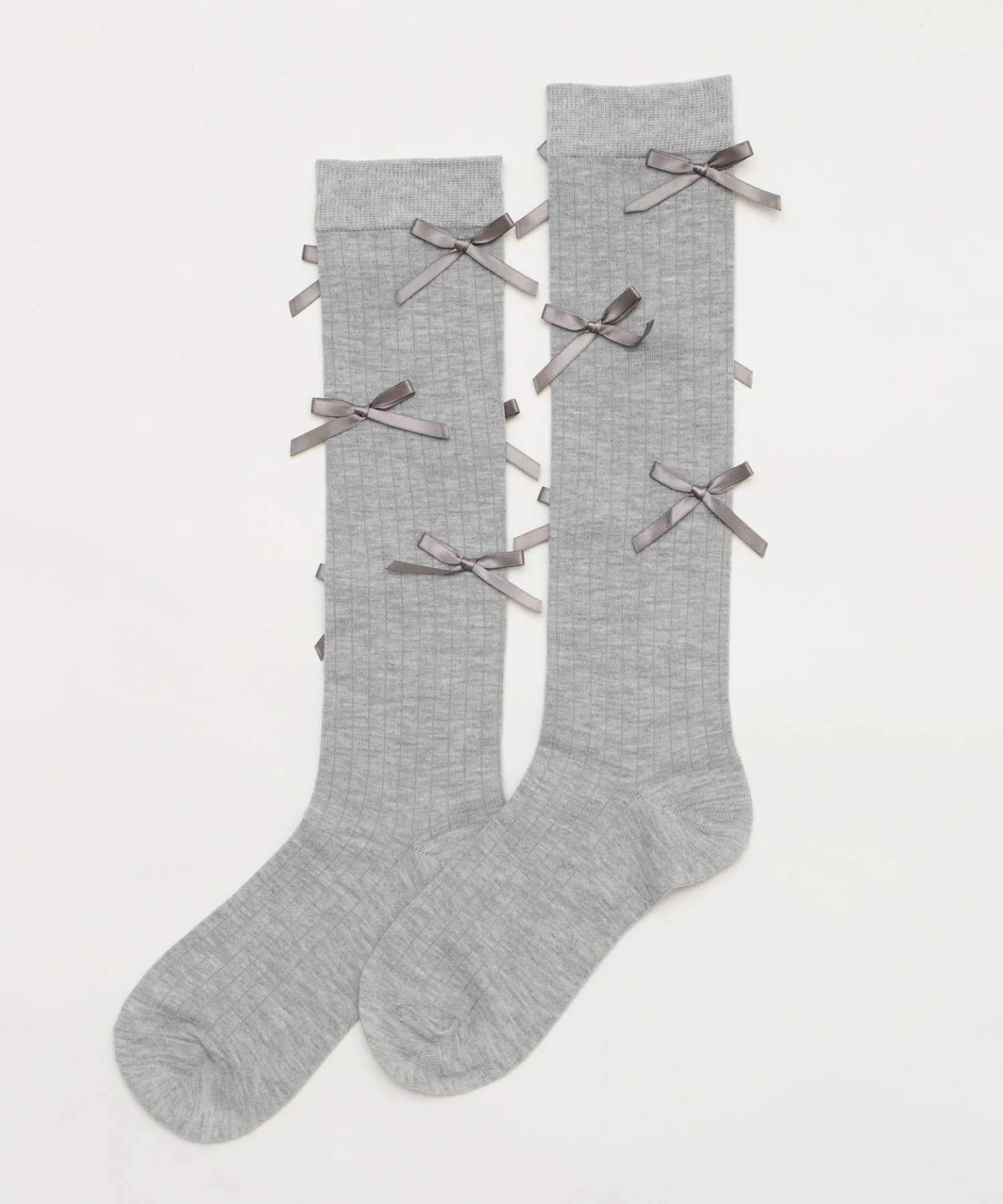 リボン付きハイソックス(23-25cm) - Image 5