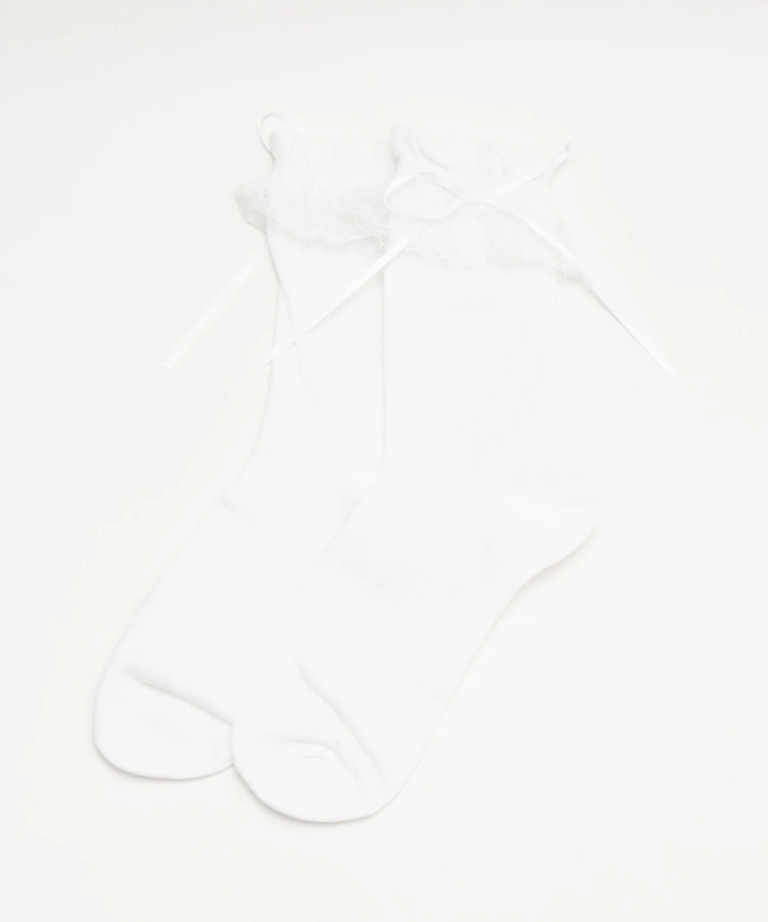 フリルレース付きリボンソックス(23-25cm) - Image 3