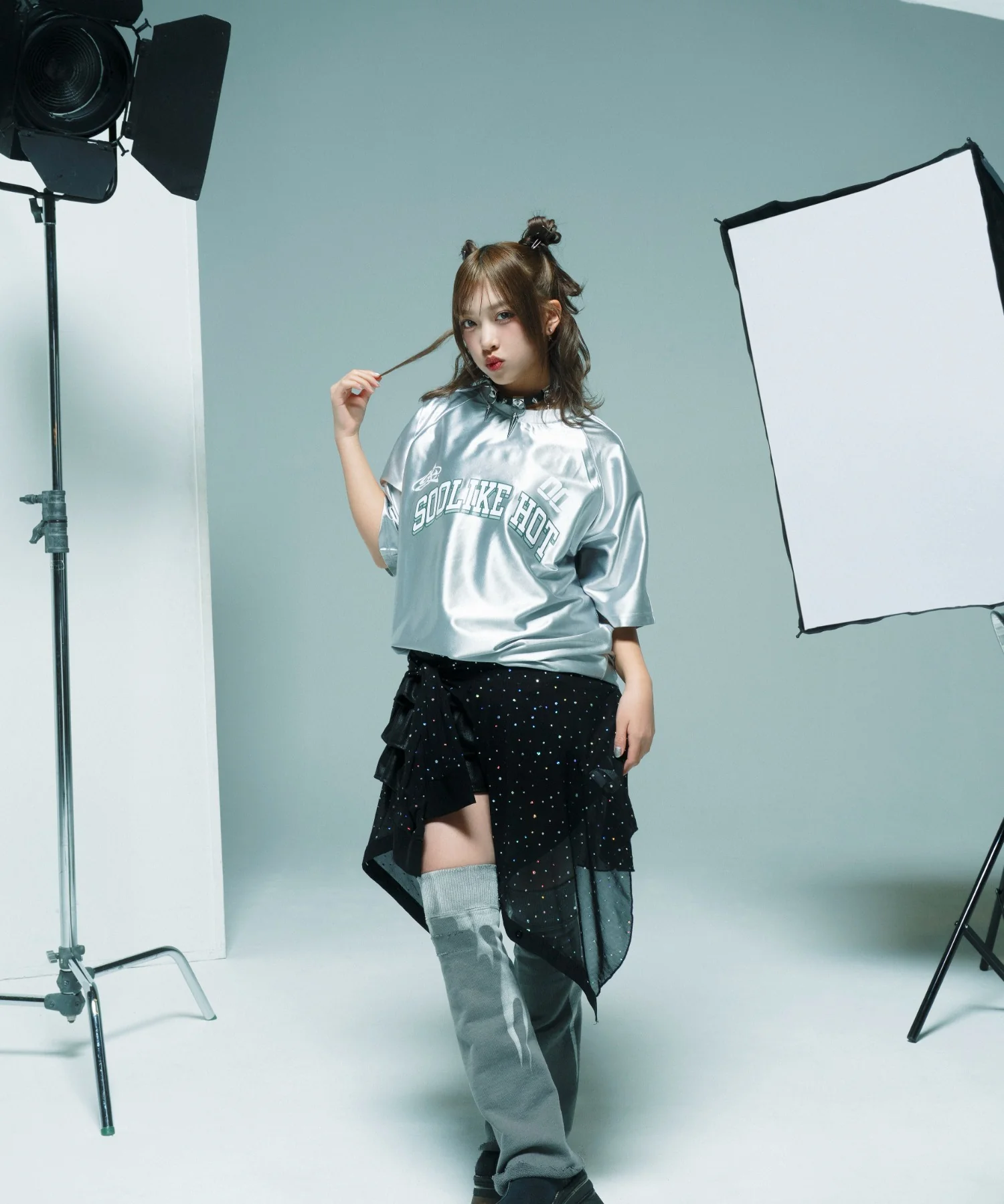 ロゴシルバーTハーフパンツセット - Image 4