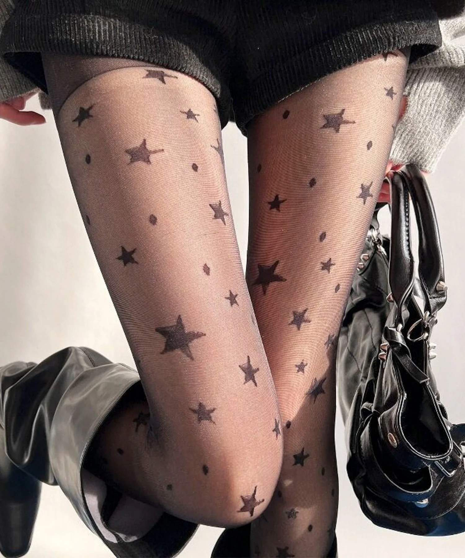 スター柄シアータイツ - Image 2