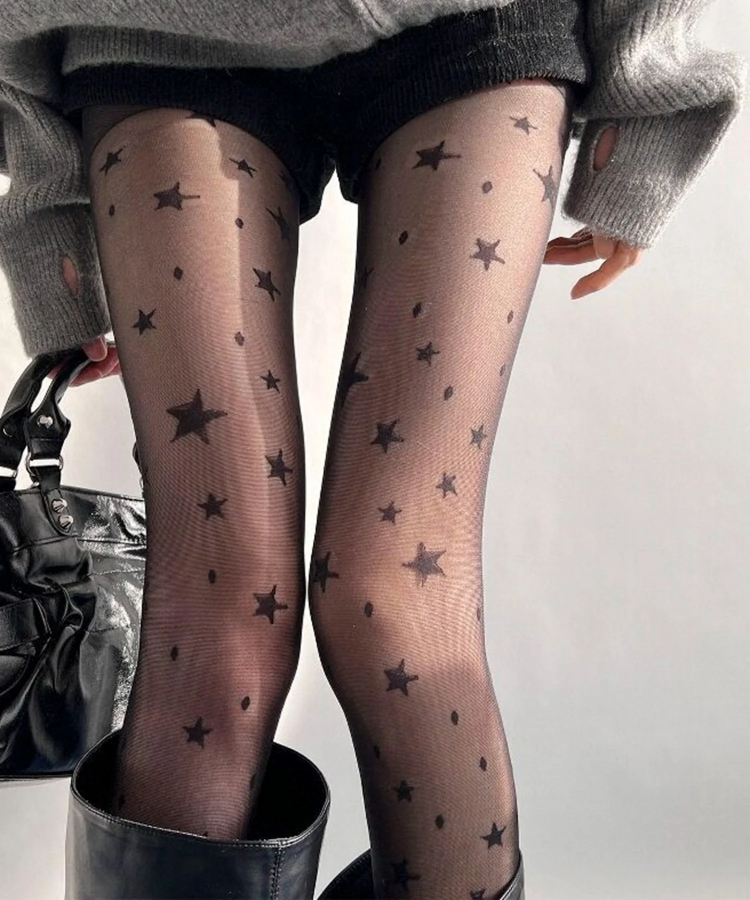 スター柄シアータイツ - Image 5