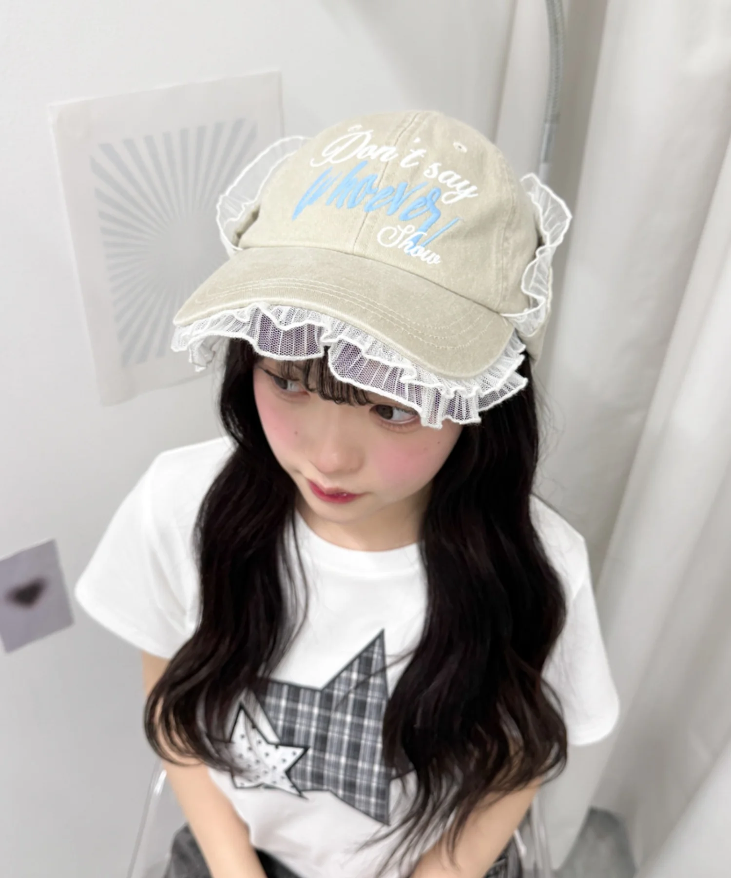 レースロゴドッグイヤーキャップ