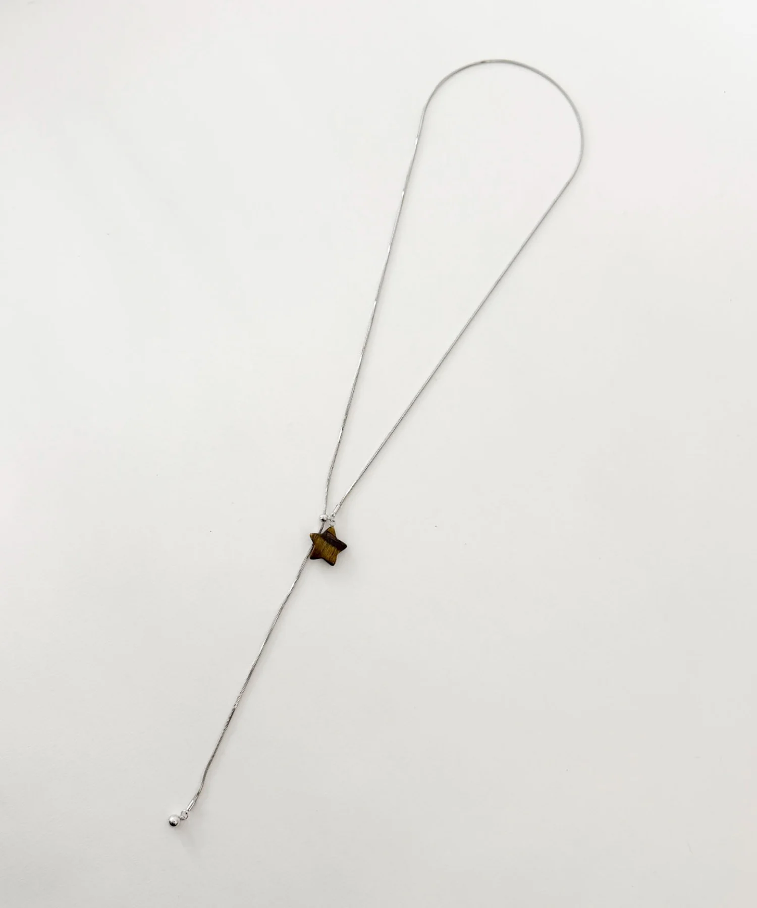 Lストーンモチーフチェーンコードネックレス - Image 3