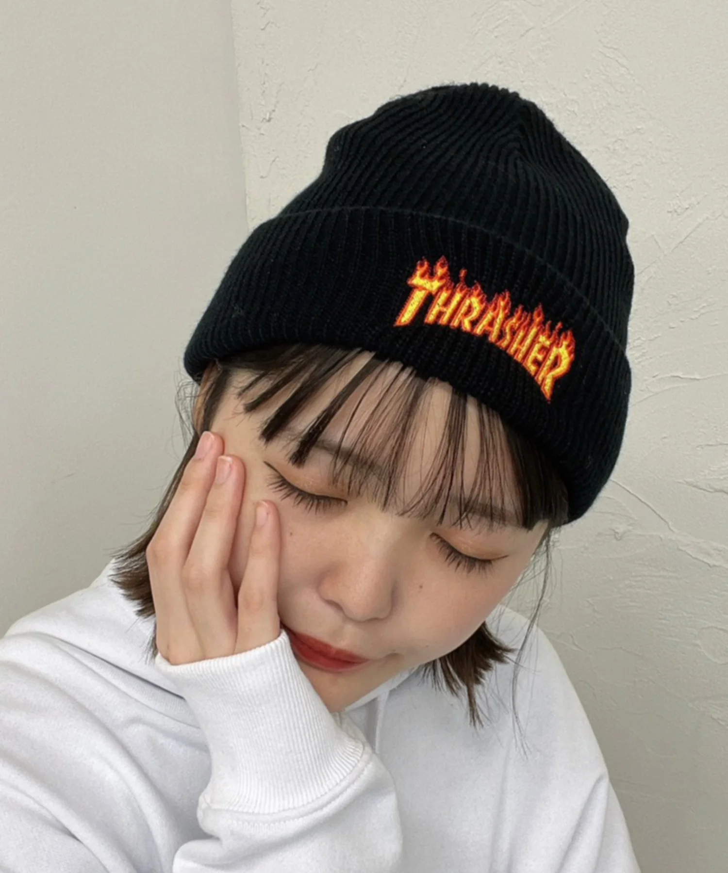 THRASHER|FLAME LOGO アクリルビーニー - Image 6