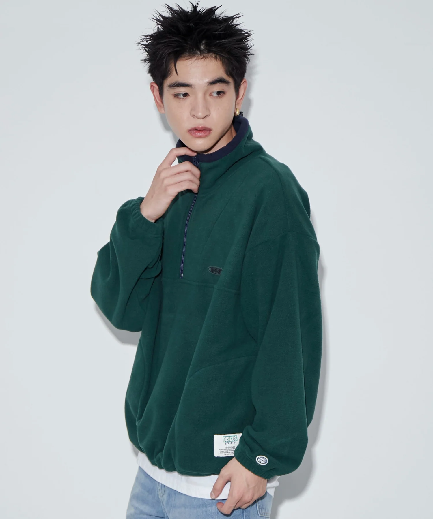 DISCUSフリースハーフジップPO - Image 3