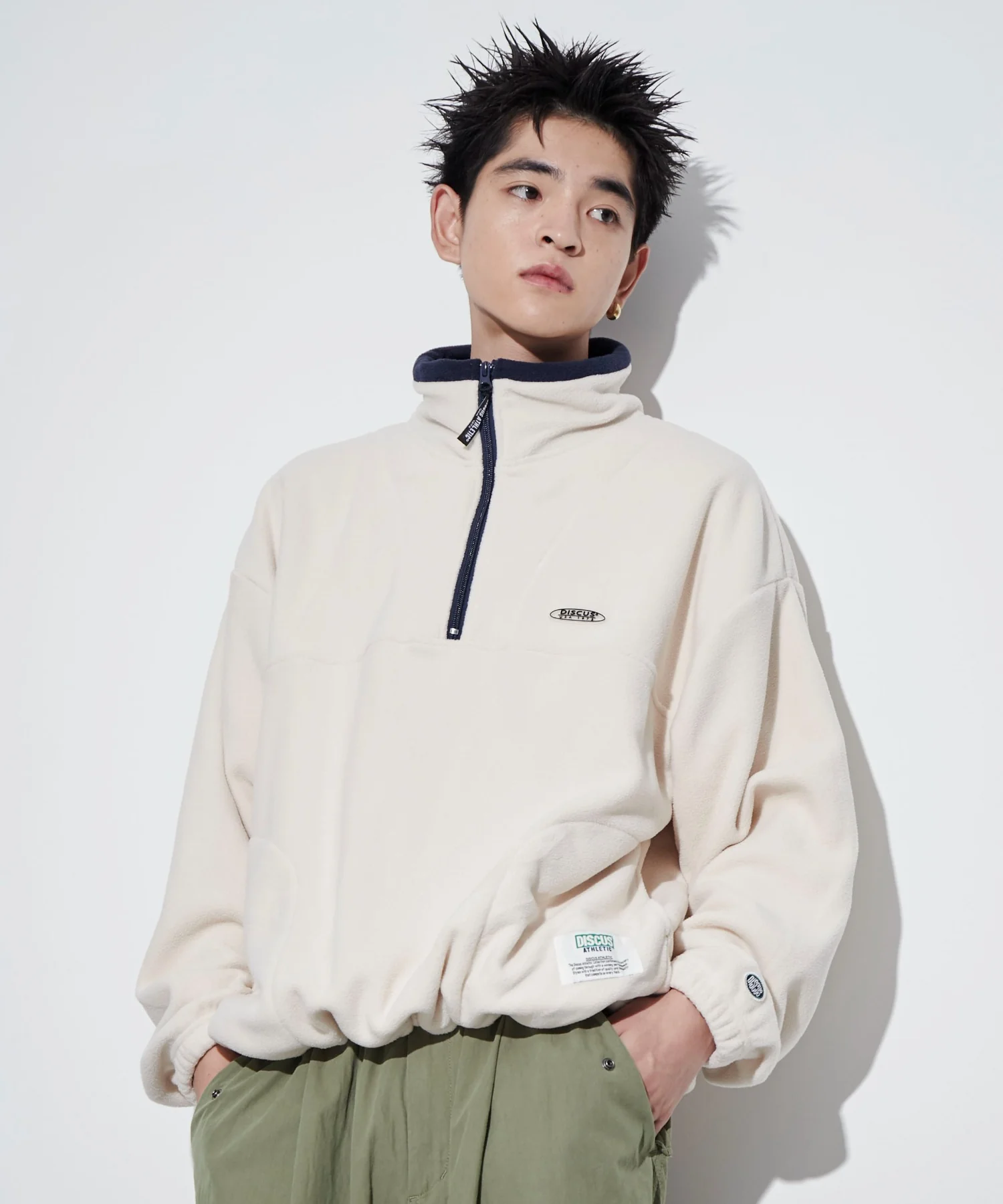 DISCUSフリースハーフジップPO - Image 4