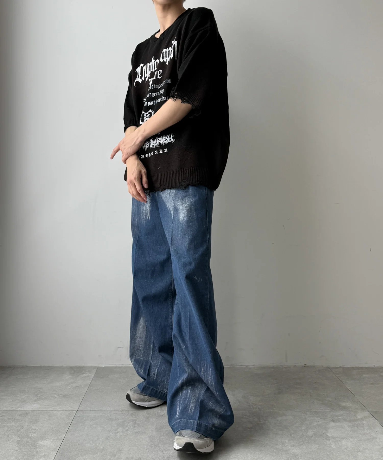 メタリックプリントデニムパンツ - Image 11