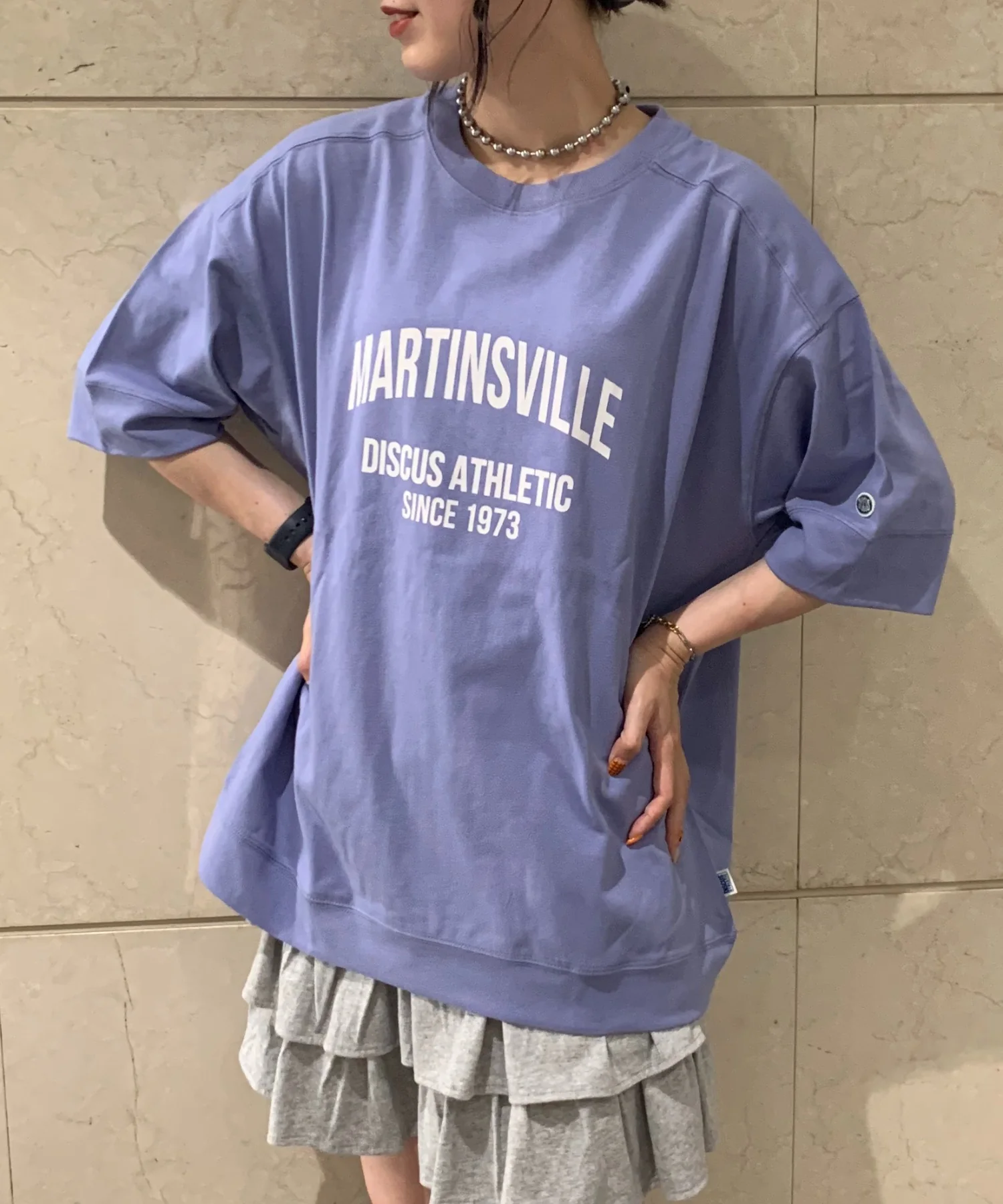 DISCUS　ルーズカレッジロゴＴ - Image 2