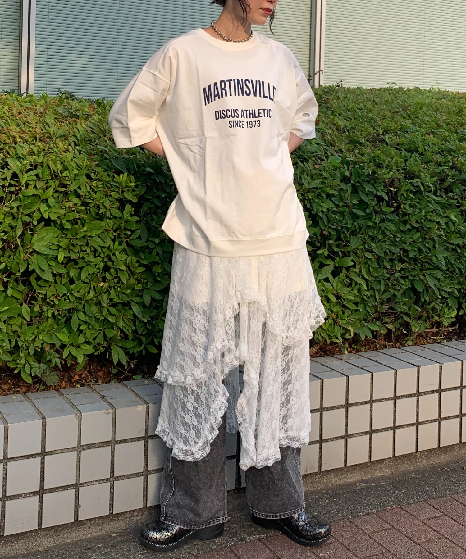 DISCUS　ルーズカレッジロゴＴ - Image 7