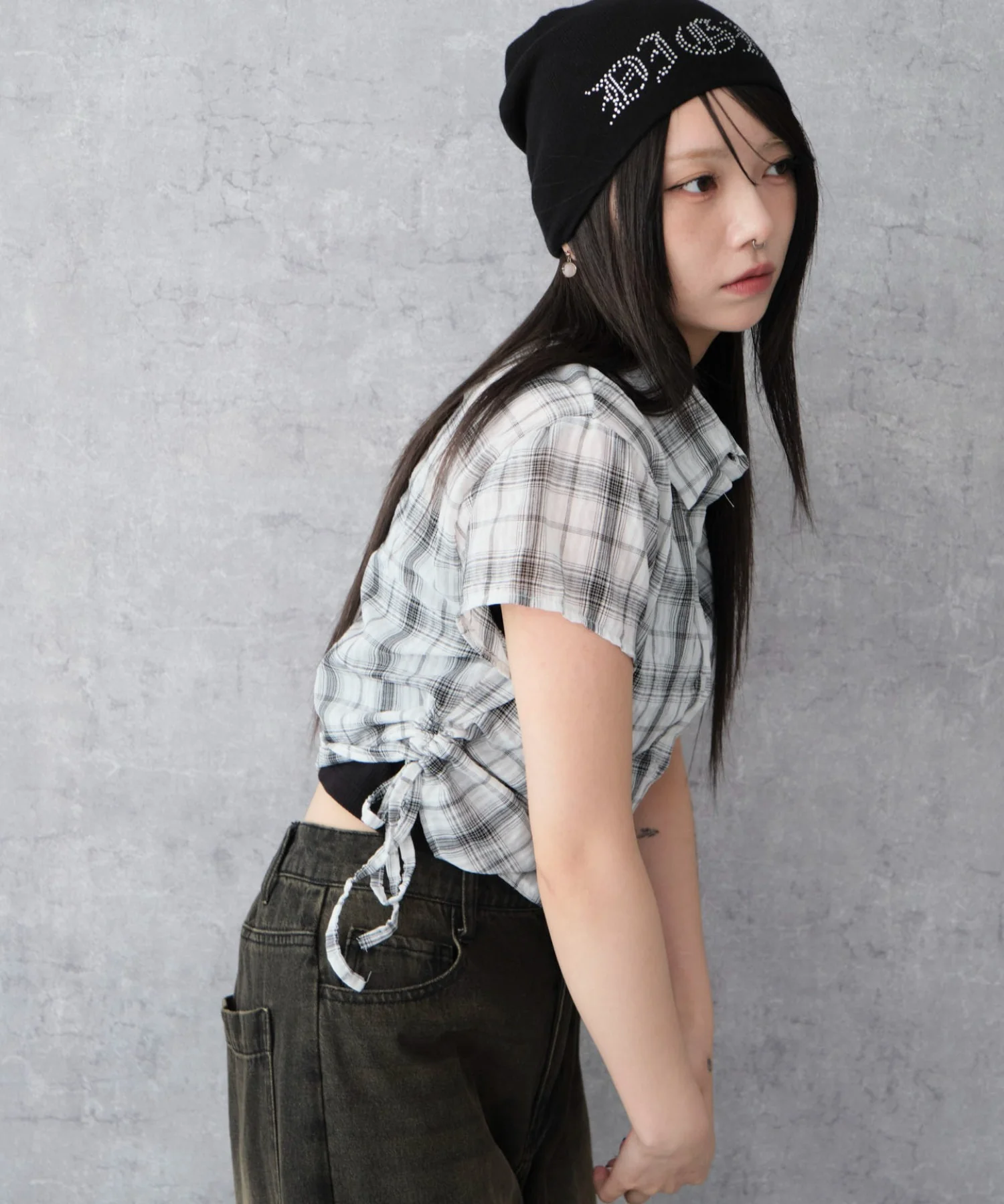 サイドドロストチェックシャツ - Image 10