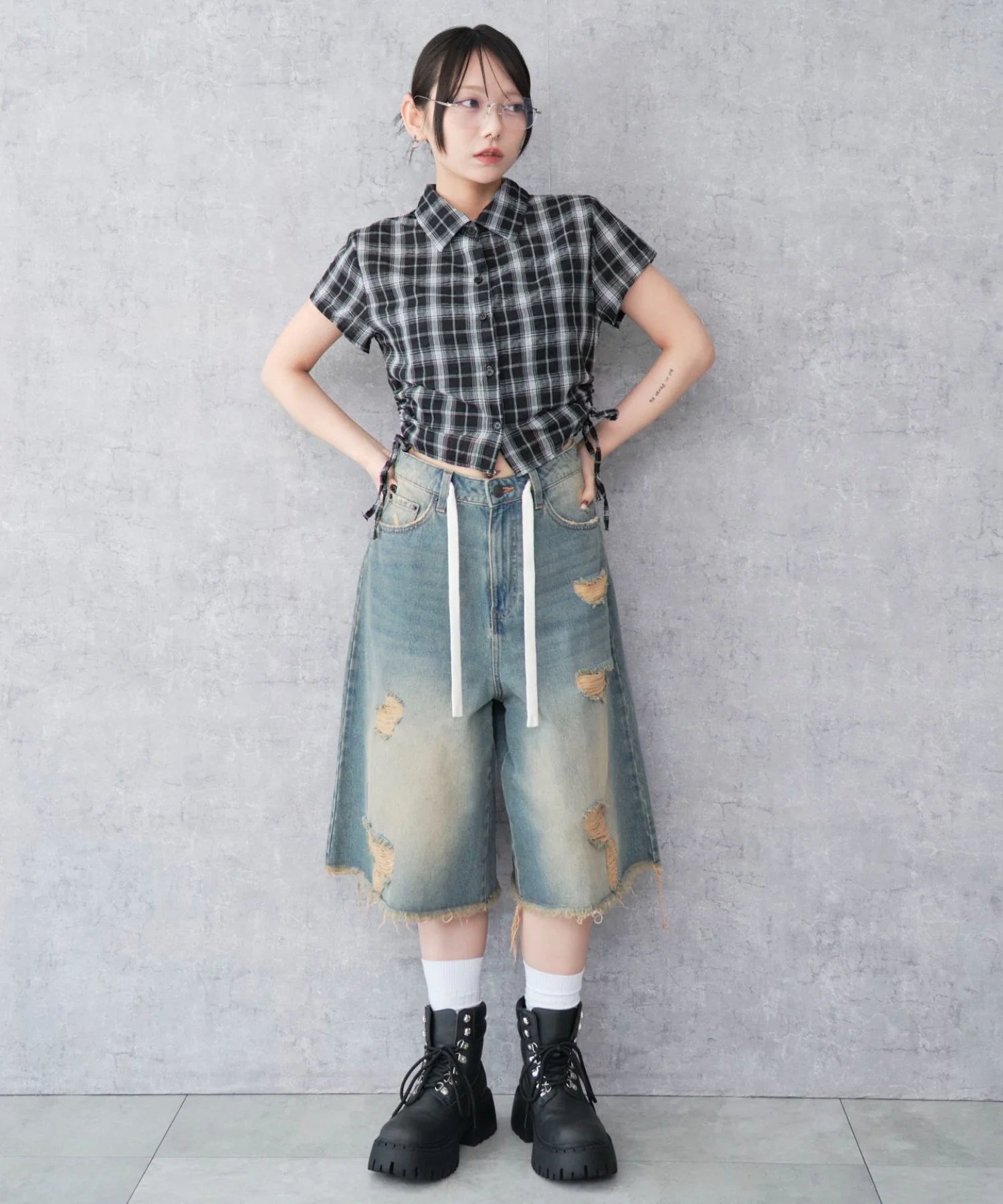 サイドドロストチェックシャツ - Image 16