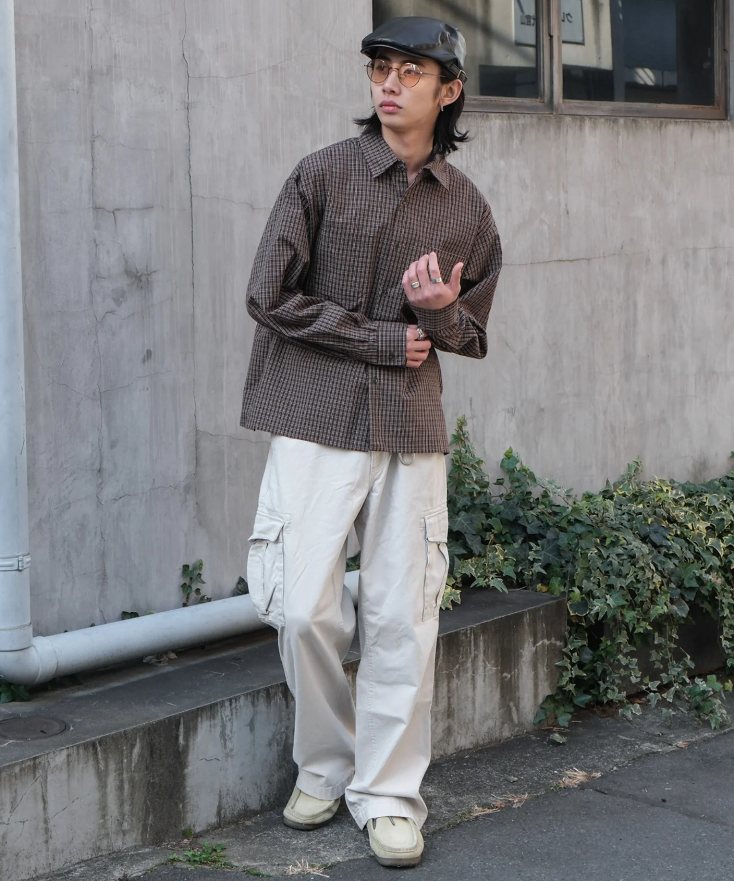 ミニマムチェックショートシャツ（LS） - Image 4