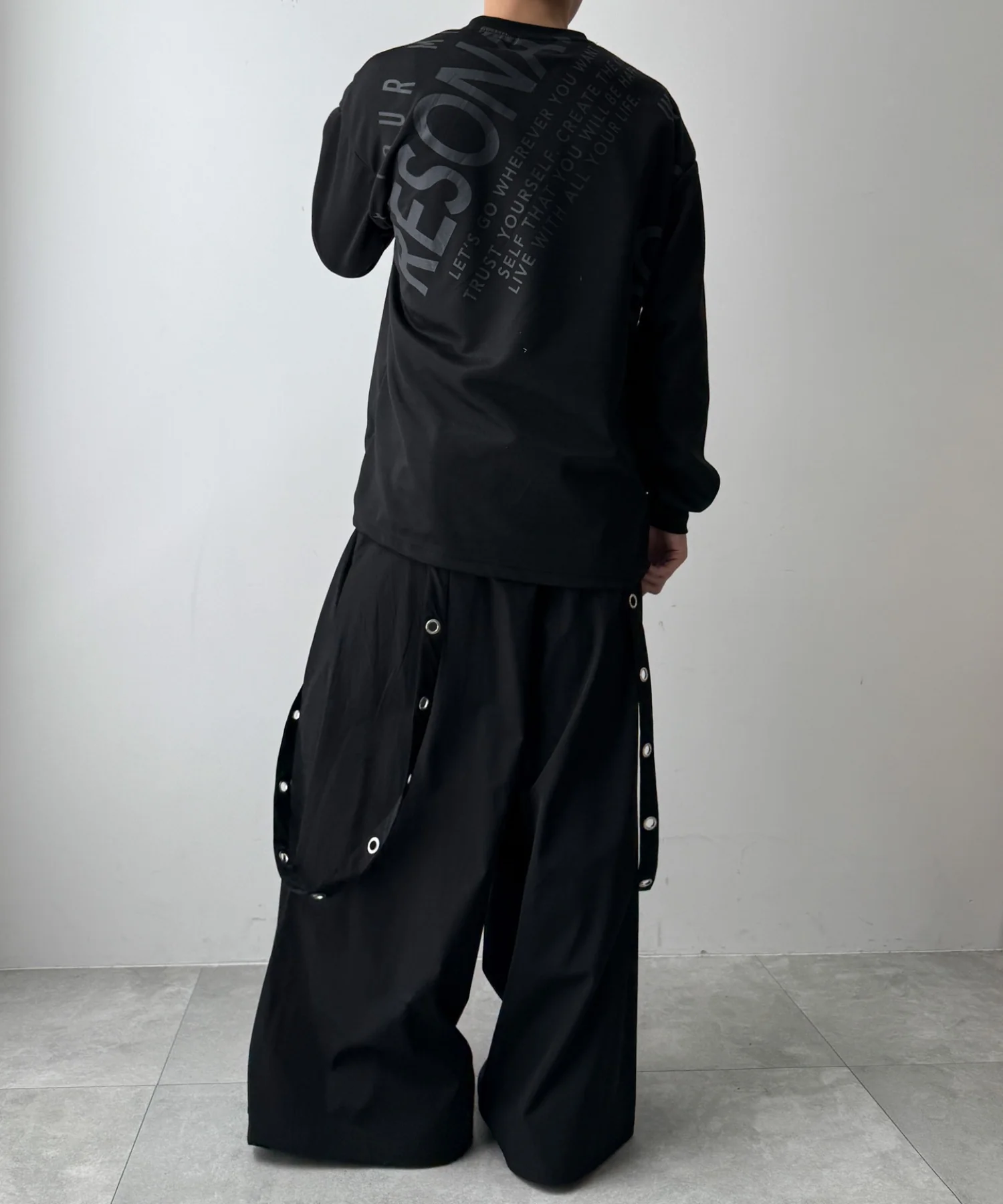アイレットサスペンダーワイドパンツ - Image 10
