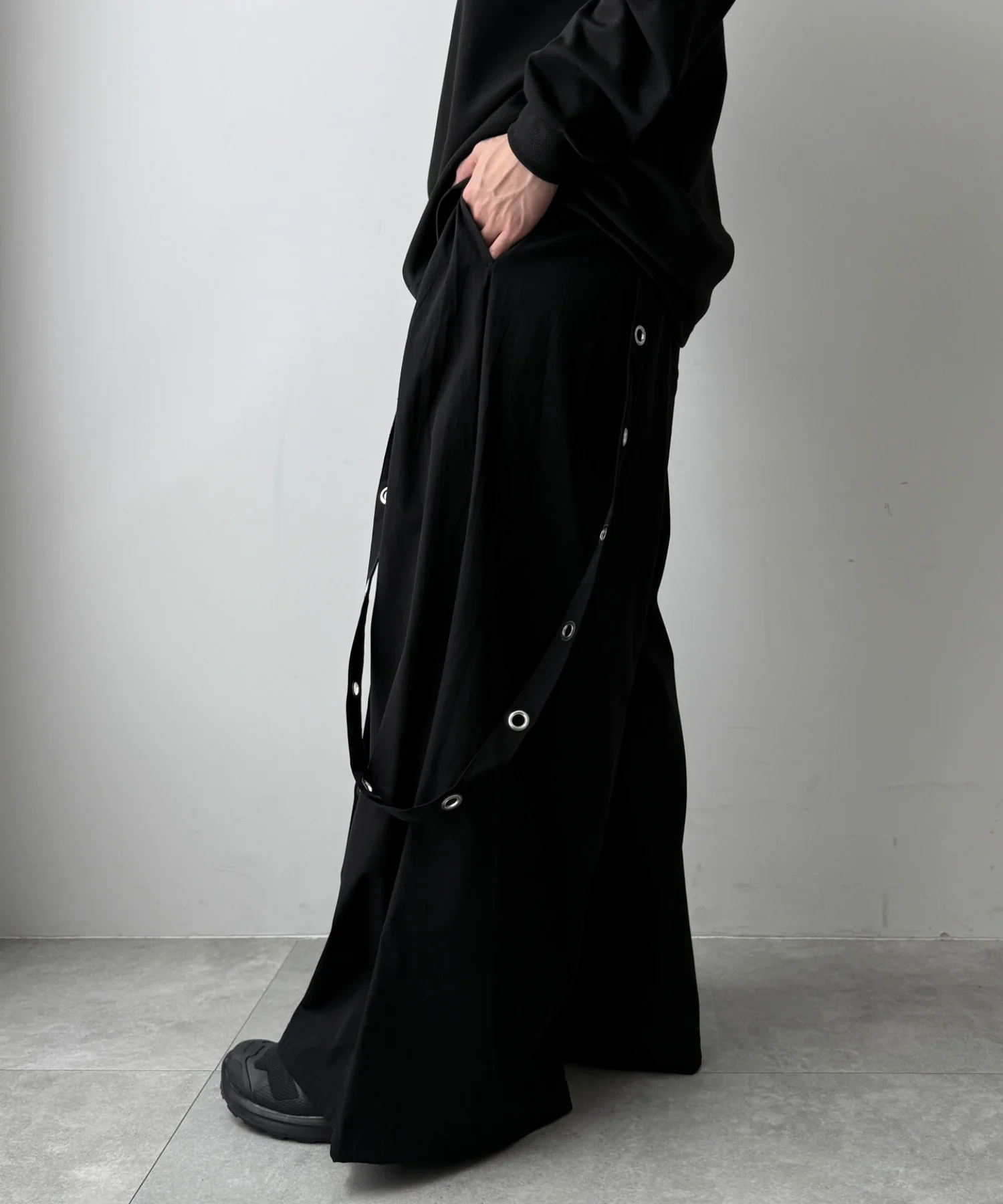 アイレットサスペンダーワイドパンツ - Image 8