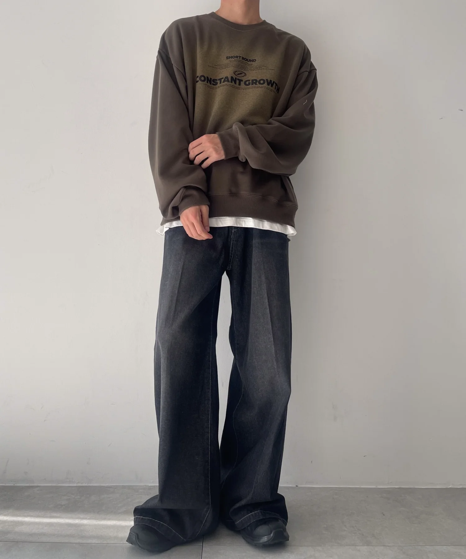センタープレスワイドデニムパンツ - Image 4