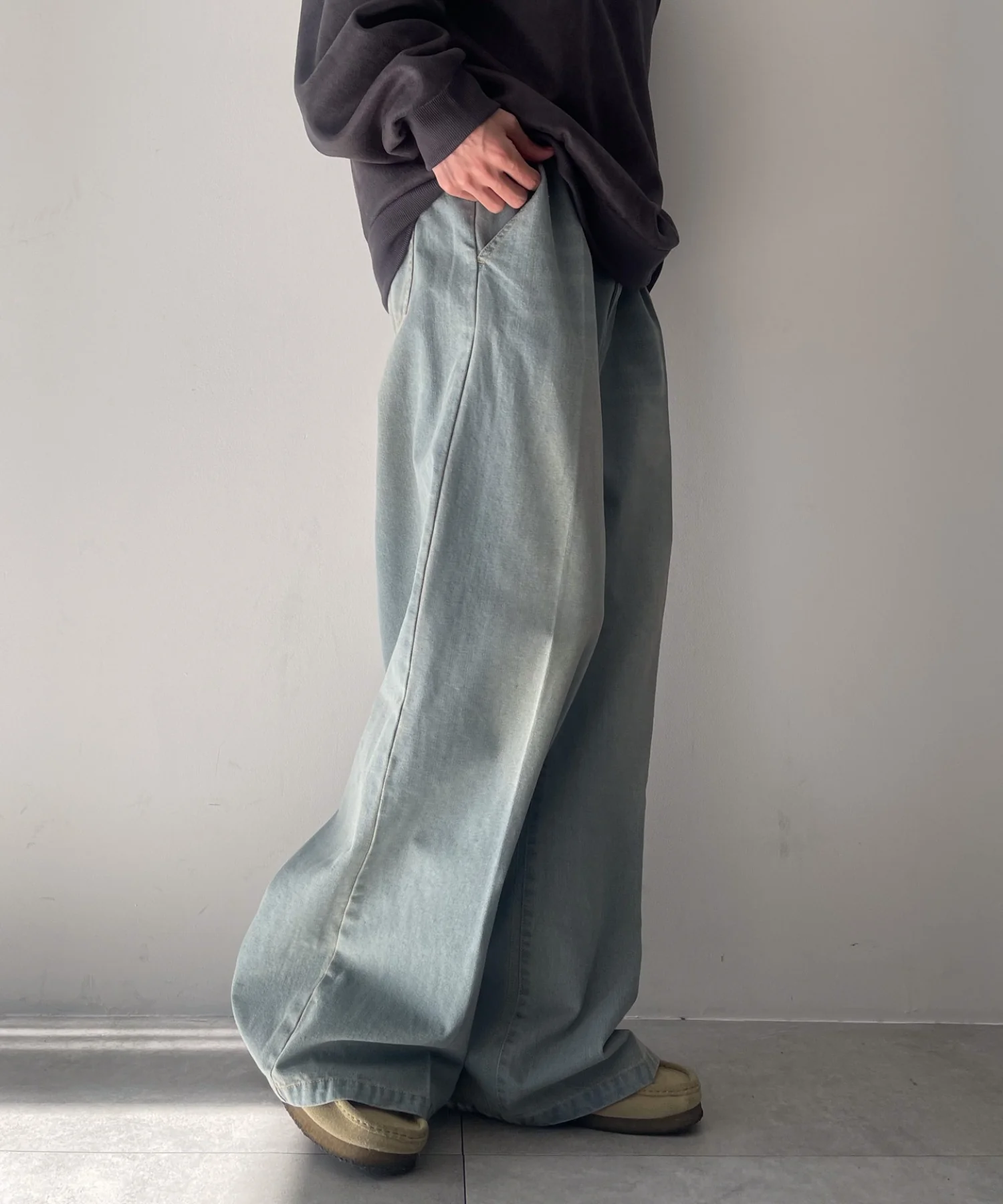 センタープレスワイドデニムパンツ - Image 6