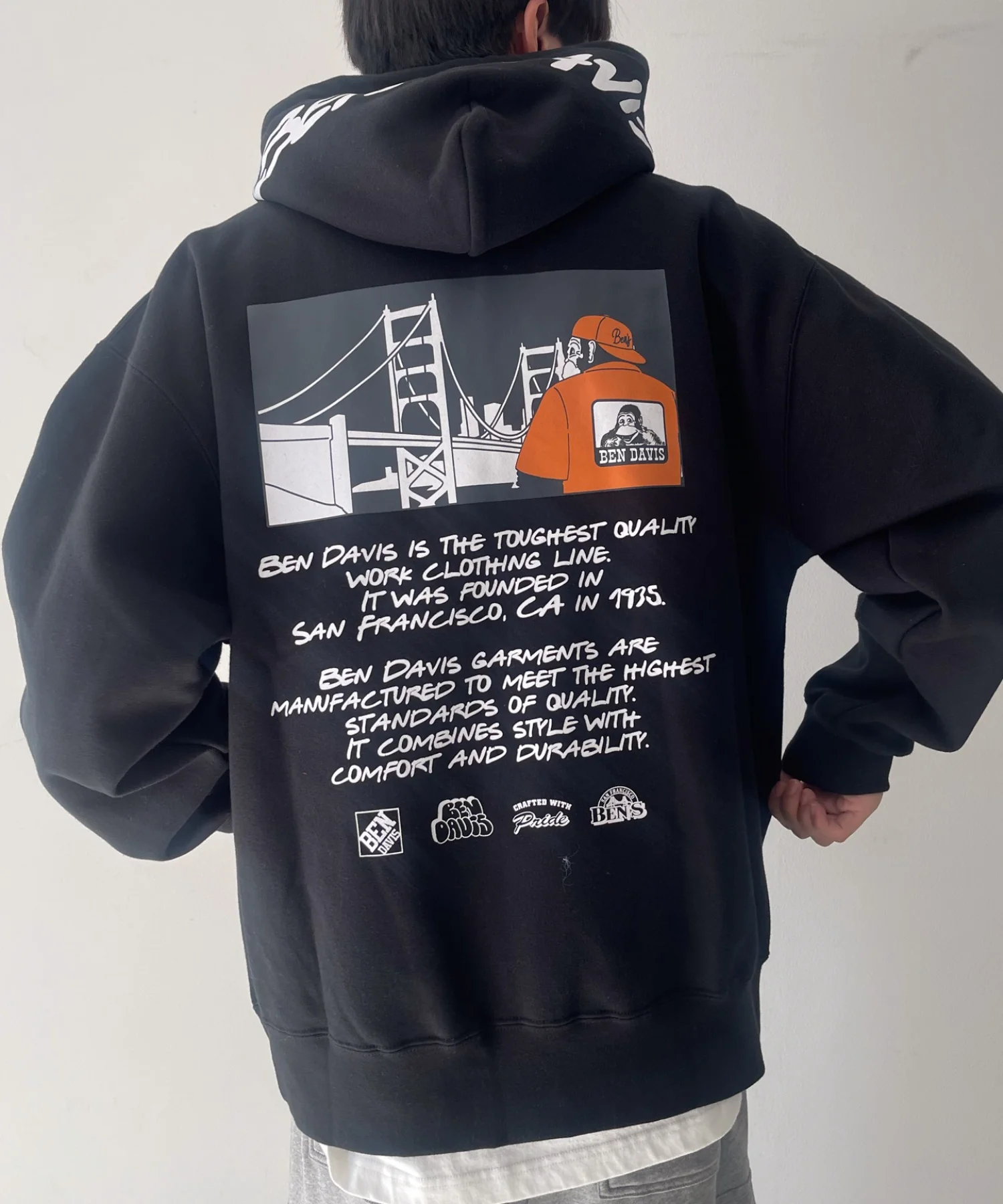 BENDAVISブリッジグラフィックプルパーカー - Image 8