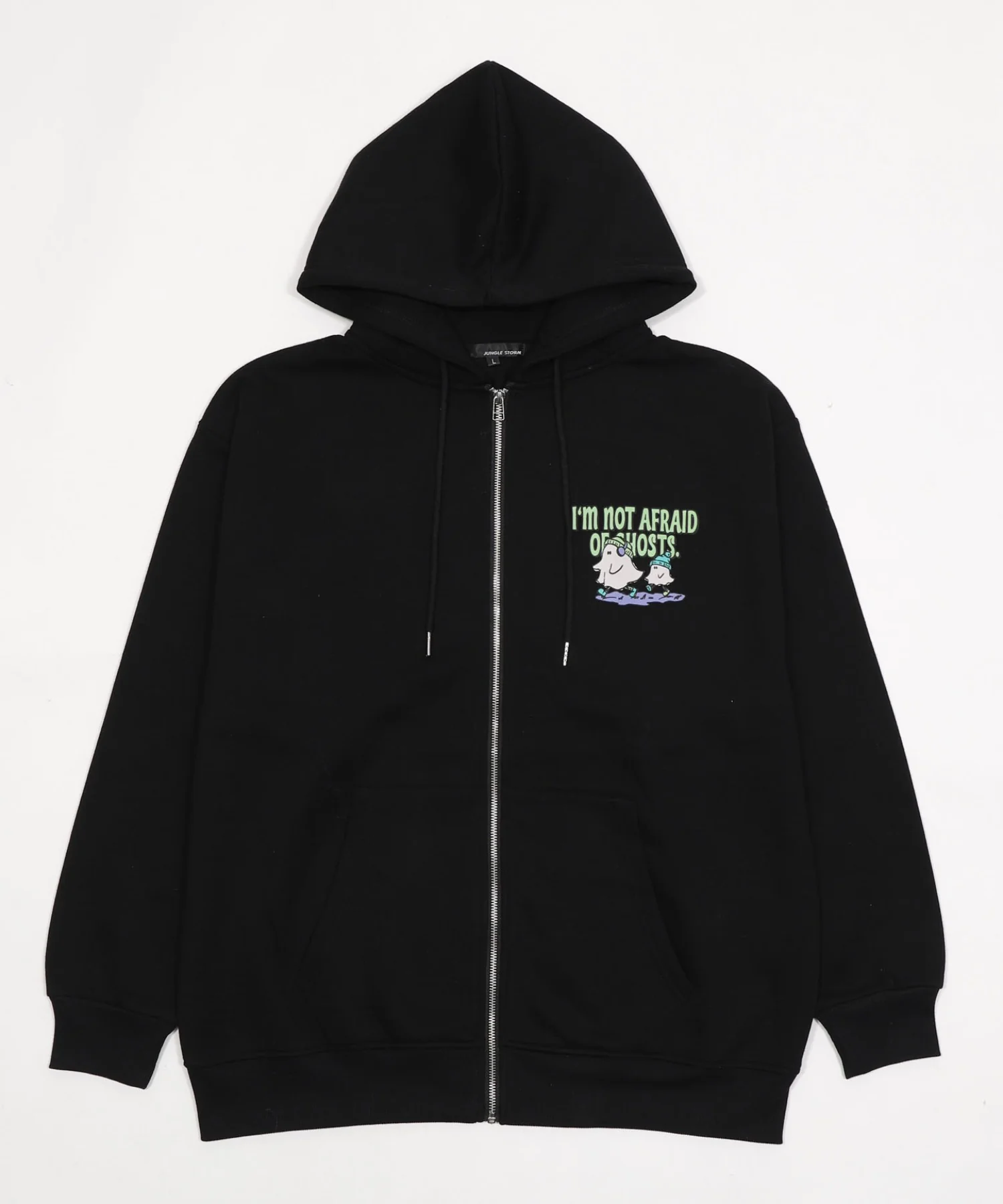 裏起毛ゴーストグラフィックZIPパーカー - Image 4