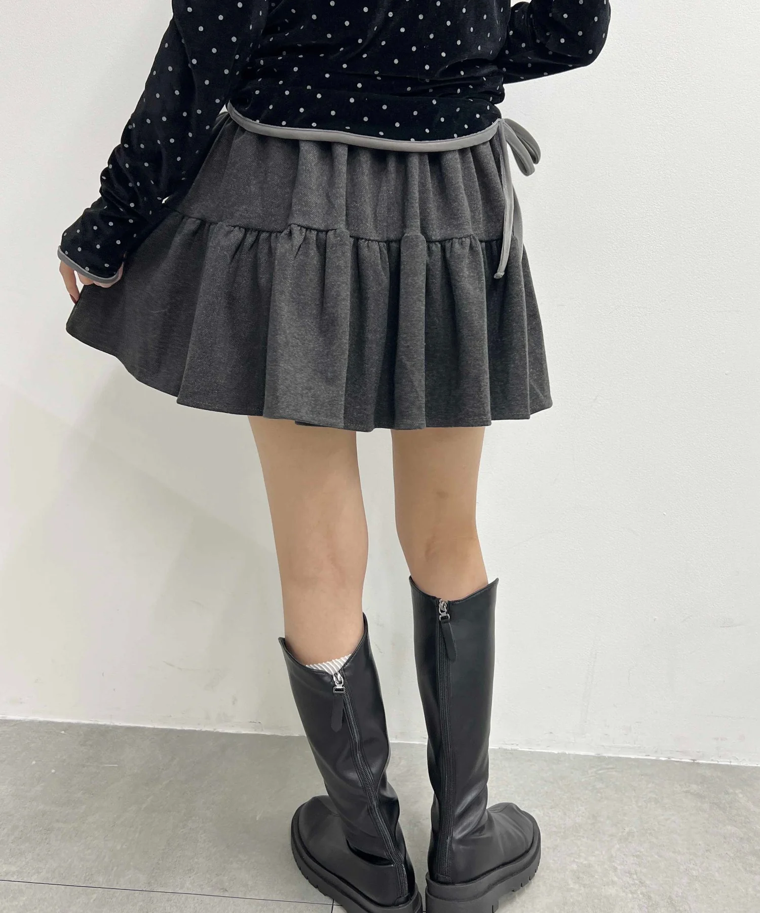 起毛ティアードミニスカート - Image 7