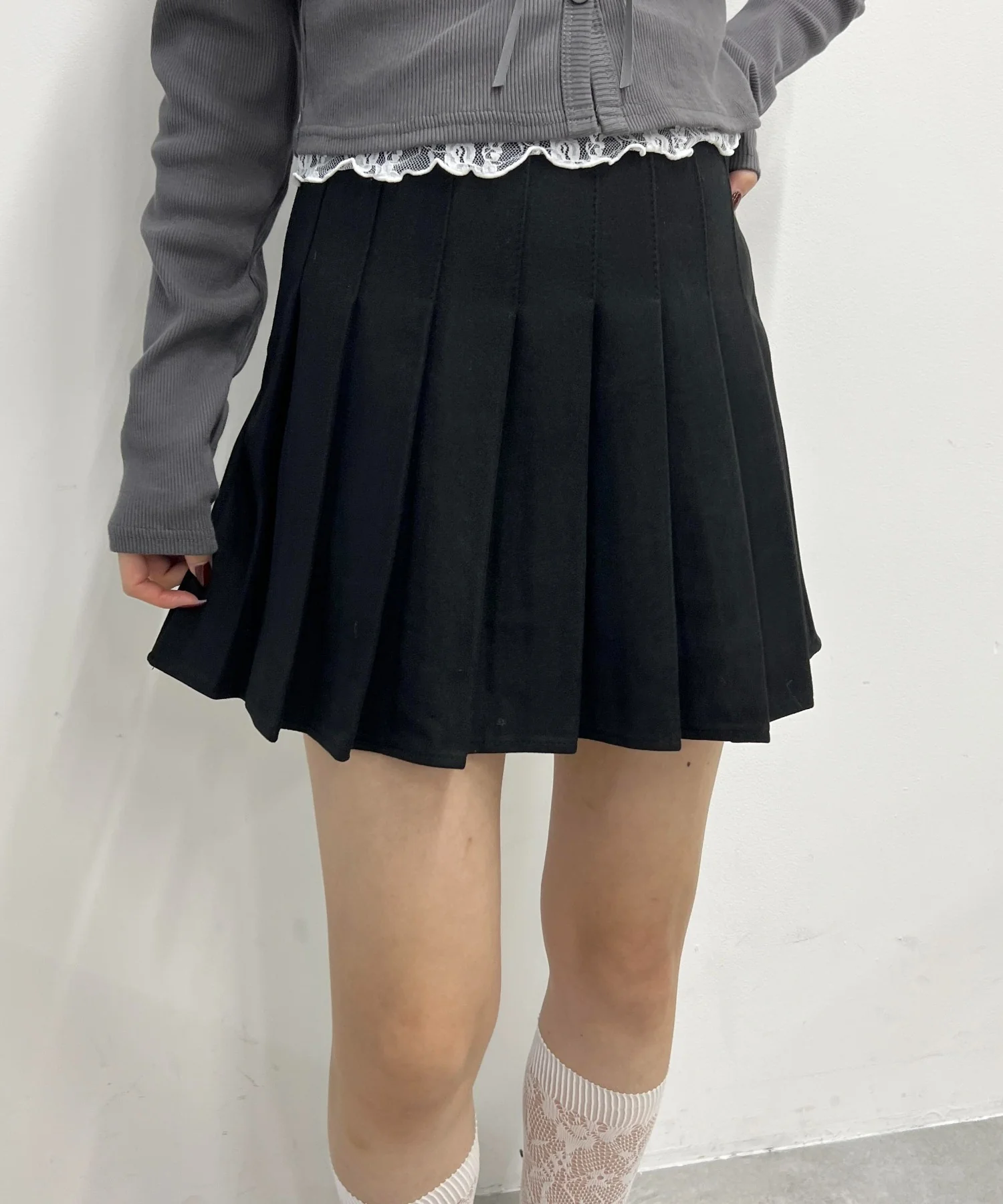 起毛プリーツミニスカート - Image 2