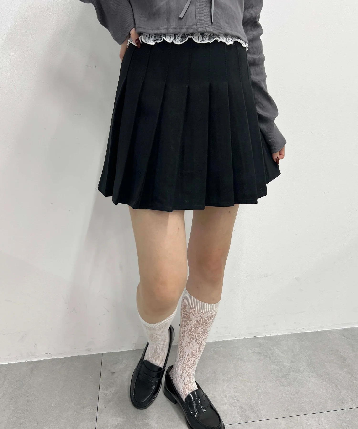起毛プリーツミニスカート - Image 6