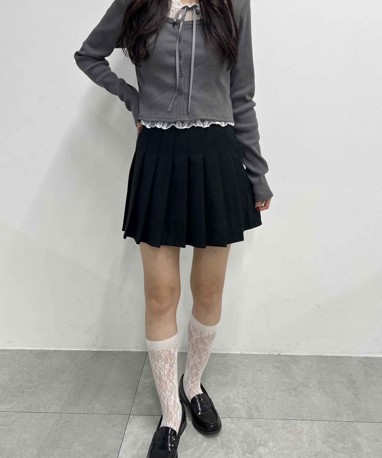 起毛プリーツミニスカート - Image 8