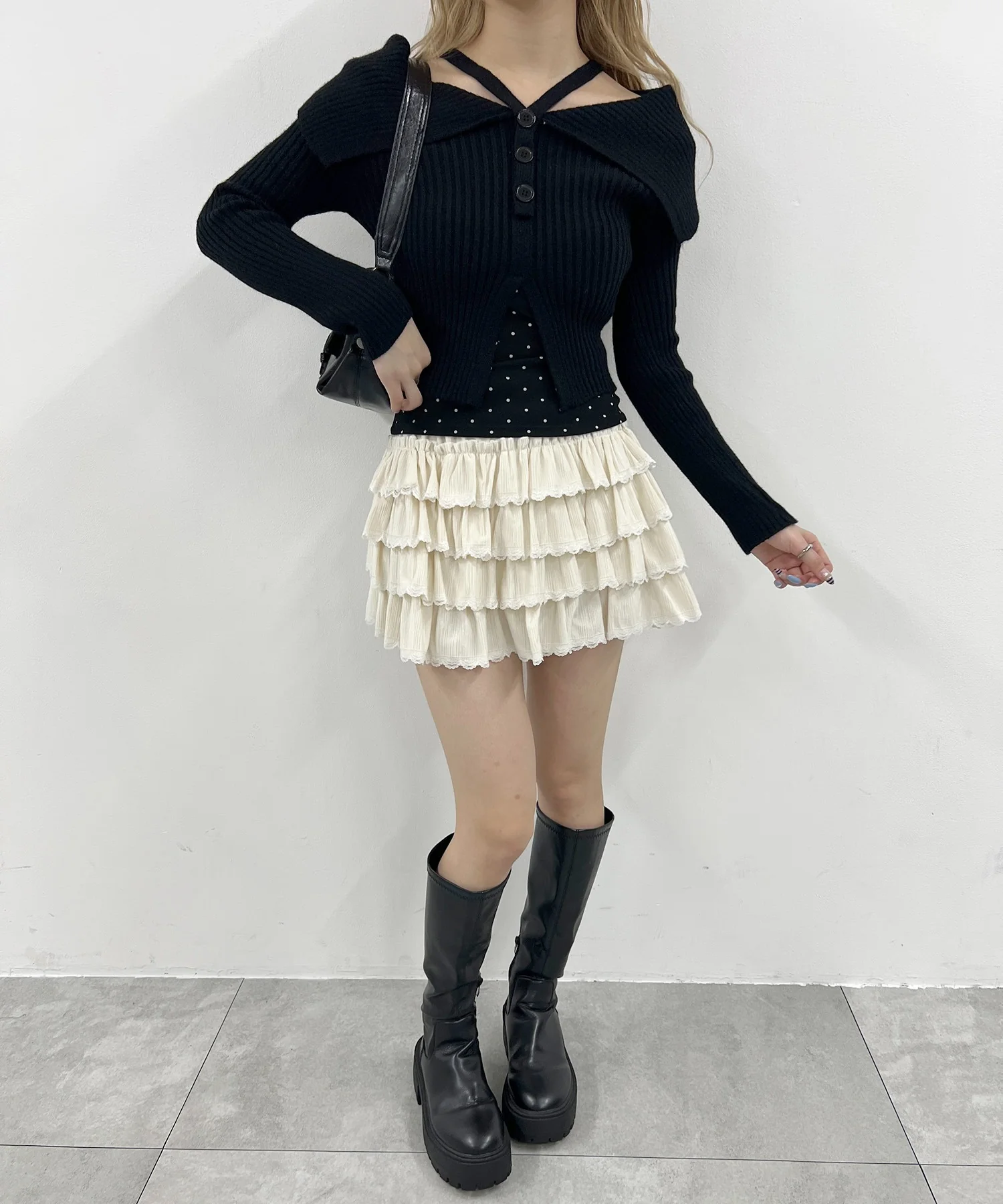 ストラップデザインオフショルニット - Image 14