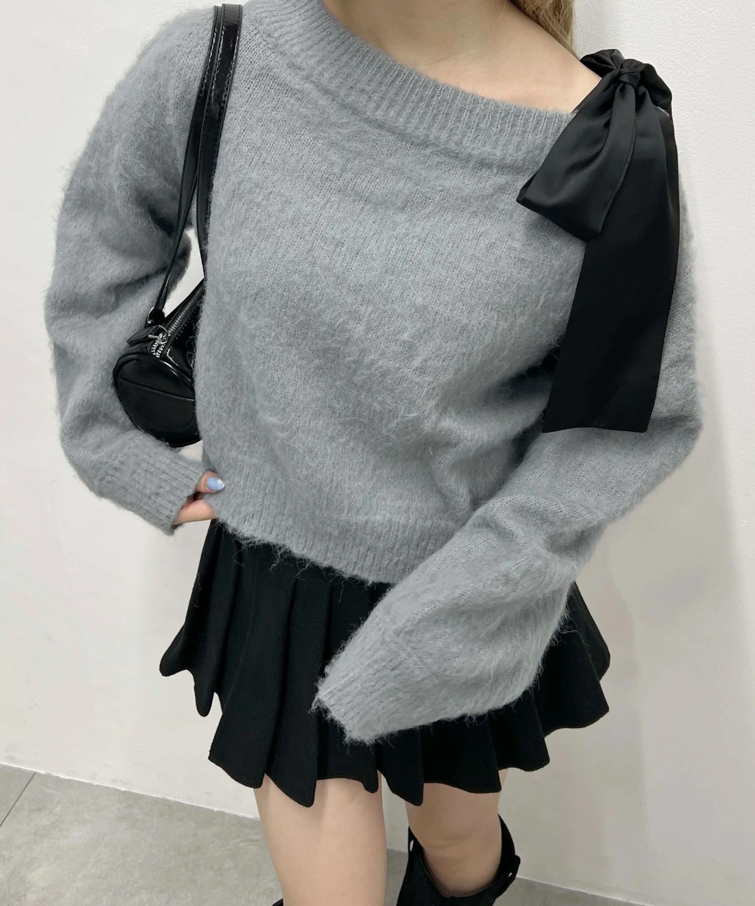 リボンワンショルニット - Image 3