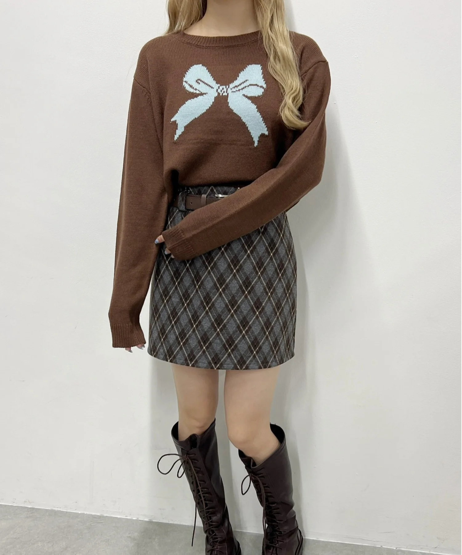 リボンジャガードコンパクトニット - Image 6