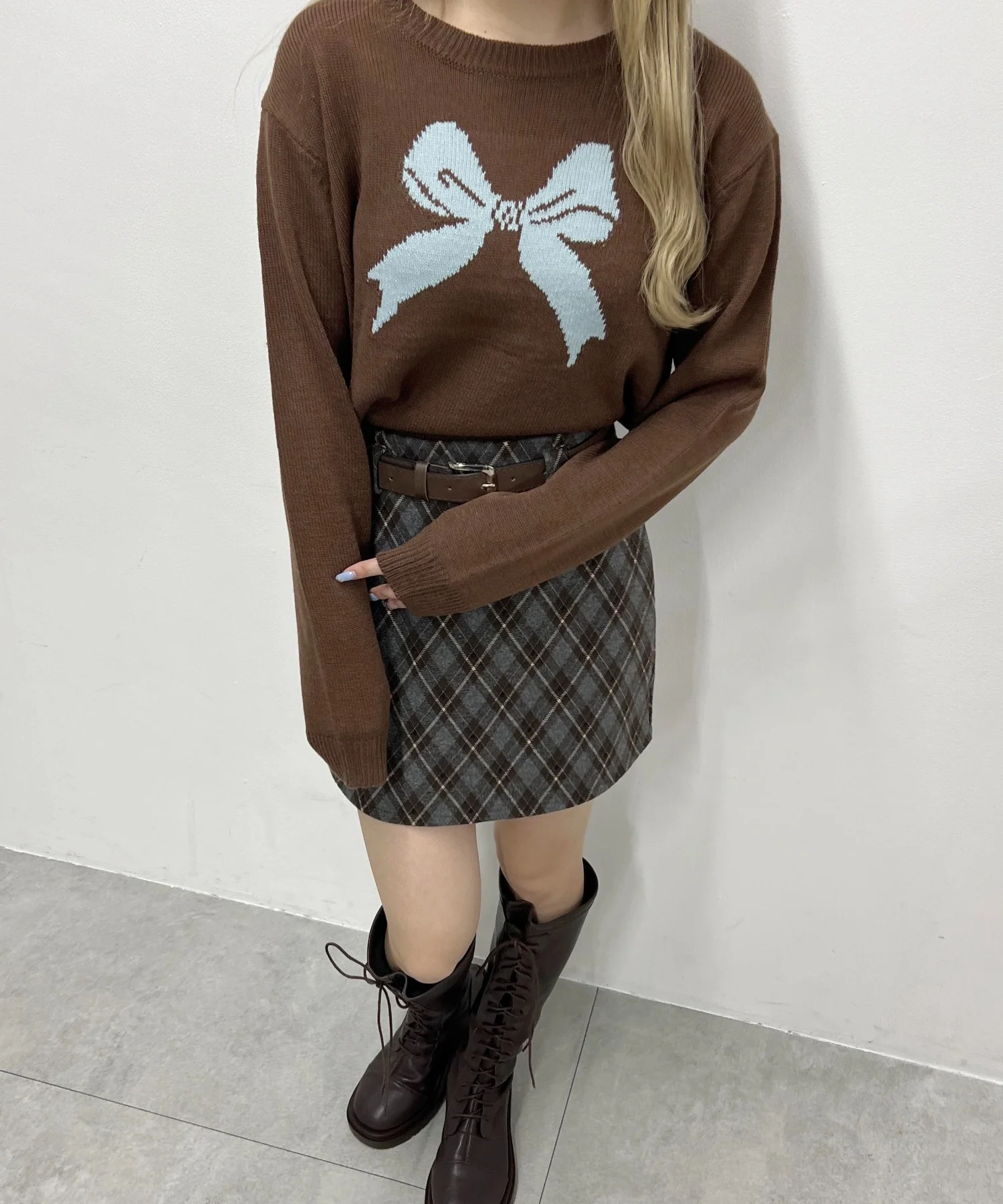 リボンジャガードコンパクトニット - Image 7