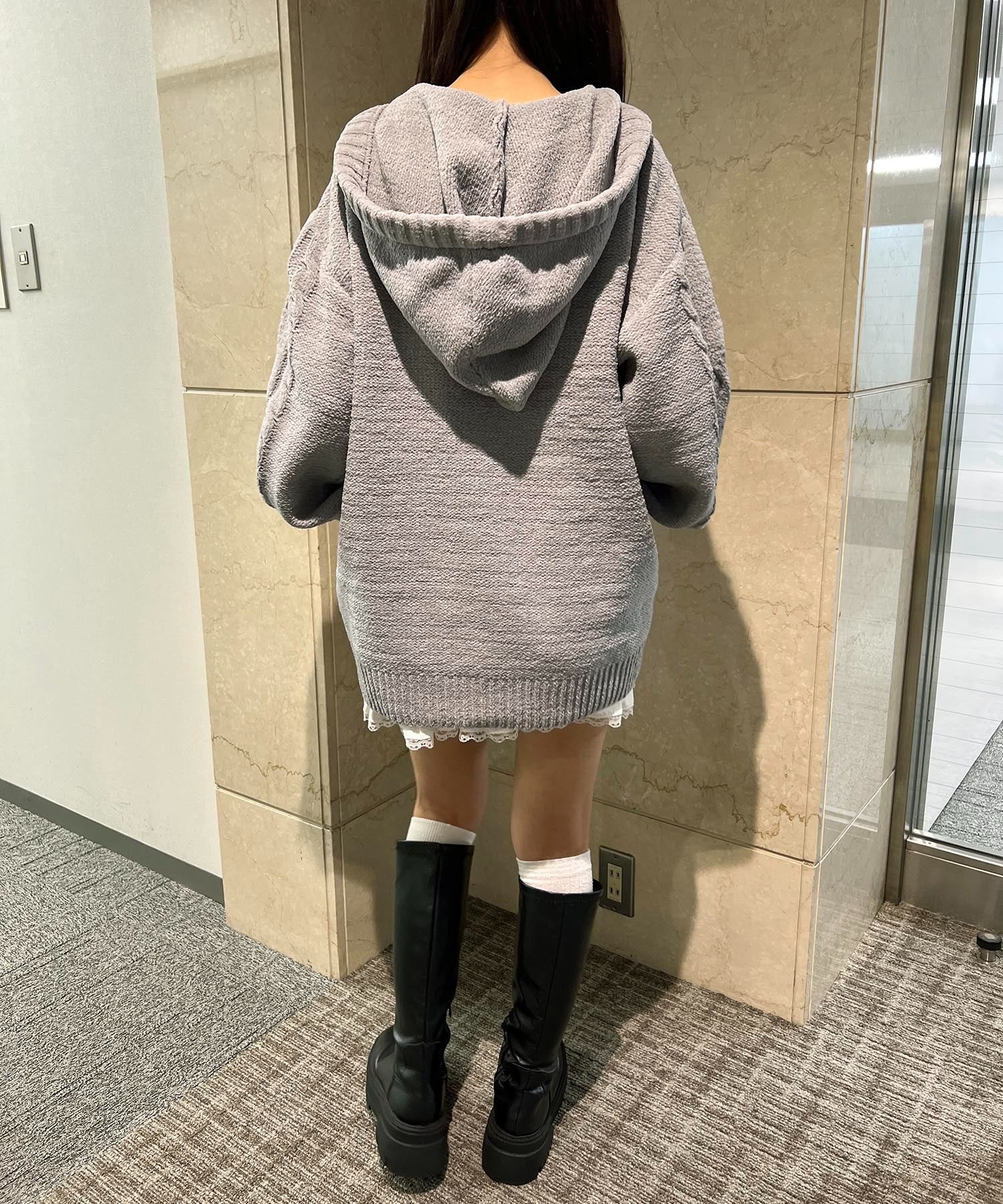 ビッグフードポンポンニットパーカー - Image 18