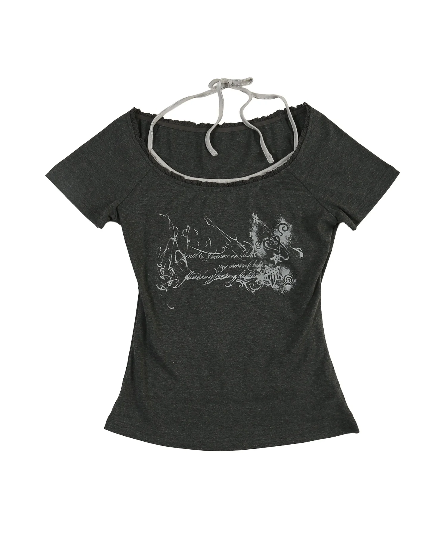 ホルターネックグラフィックTシャツ - Image 13