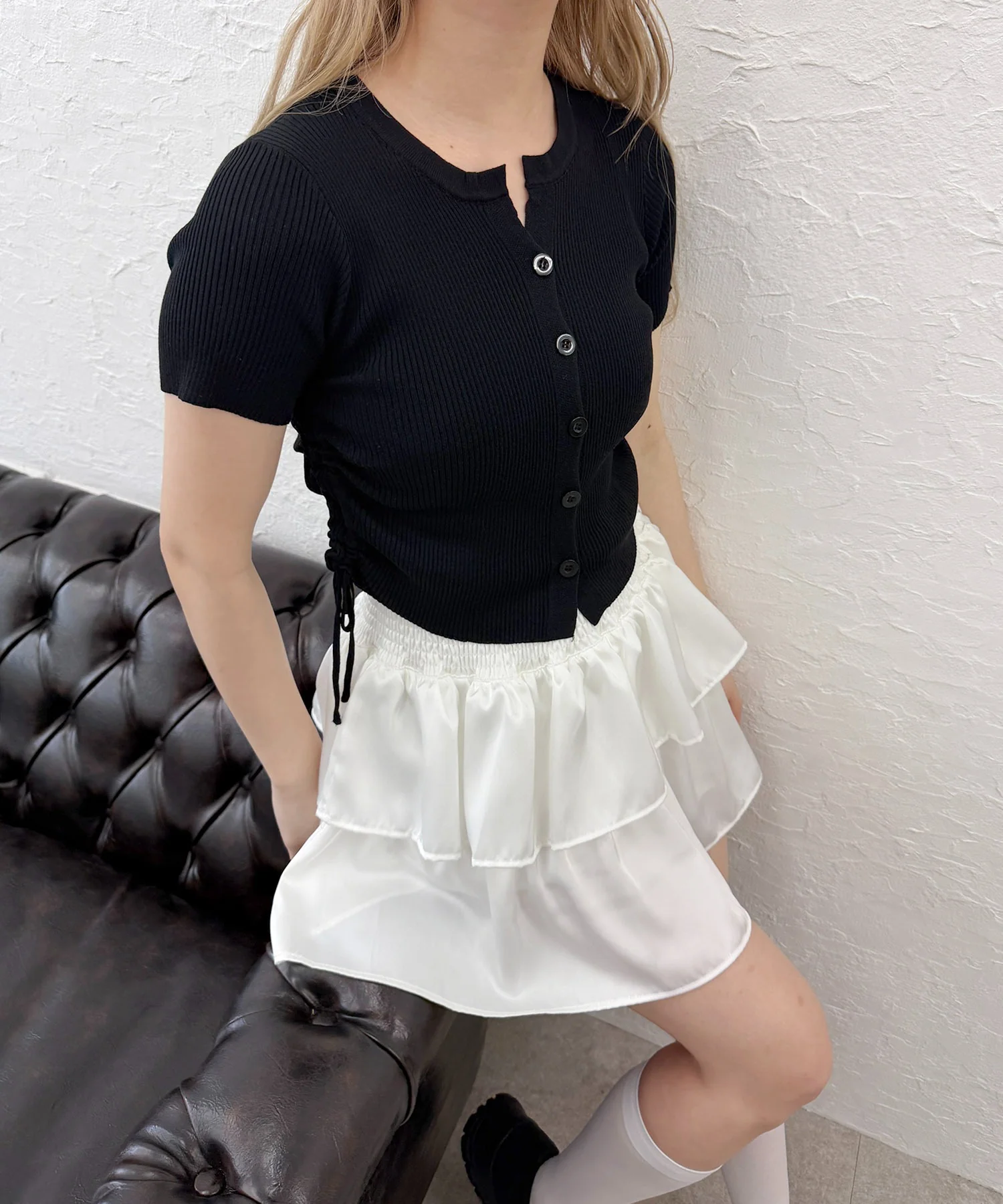 サイドドロスト半袖カーディガン - Image 17